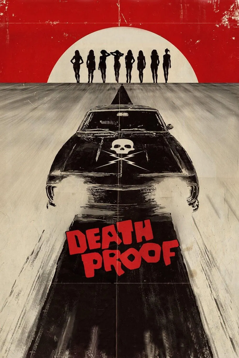 Poster chính thức của phim Phim Hành Động, Phim Giật Gân "Dòng Máu Sát Thủ" (Death Proof - 2007), với sự tham gia của diễn viên Kurt Russell và Zoë Bell.