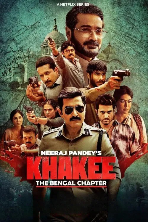 Poster chính thức của phim Phim Tâm Lý, Phim Hình Sự "Đồng Phục Cảnh Sát: Ký Sự Bengal" (Khakee: The Bengal Chapter - 2025), với sự tham gia của diễn viên Jeet và Prosenjit Chatterjee.