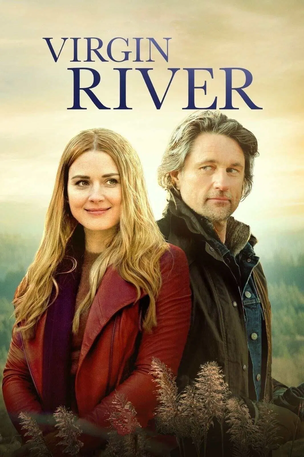 Poster chính thức của phim Phim Tâm Lý "Dòng sông Trinh Nữ (Phần 4)" (Virgin River - 2019), với sự tham gia của diễn viên Alexandra Breckenridge và Martin Henderson.