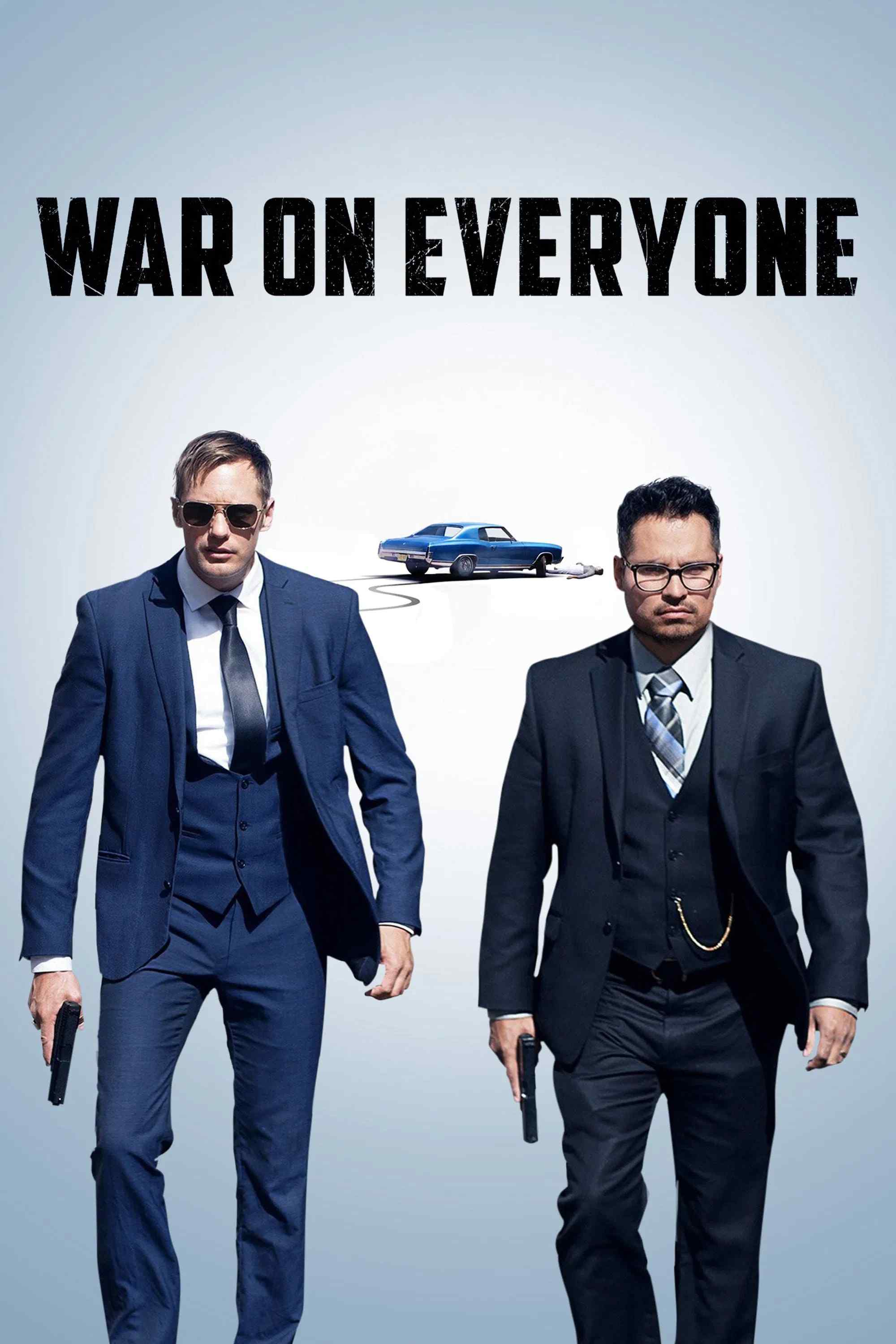 Poster chính thức của phim Phim Hành Động, Phim Hài "Đồng Tiền Đen" (War on Everyone - 2016), với sự tham gia của diễn viên Michael Peña và Alexander Skarsgård.