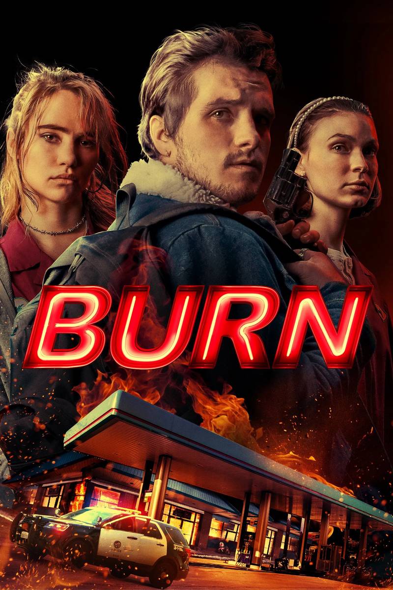Poster chính thức của phim Phim Giật Gân, Phim Hình Sự "Đốt" (Burn - 2019), với sự tham gia của diễn viên Tilda Cobham-Hervey và Josh Hutcherson.
