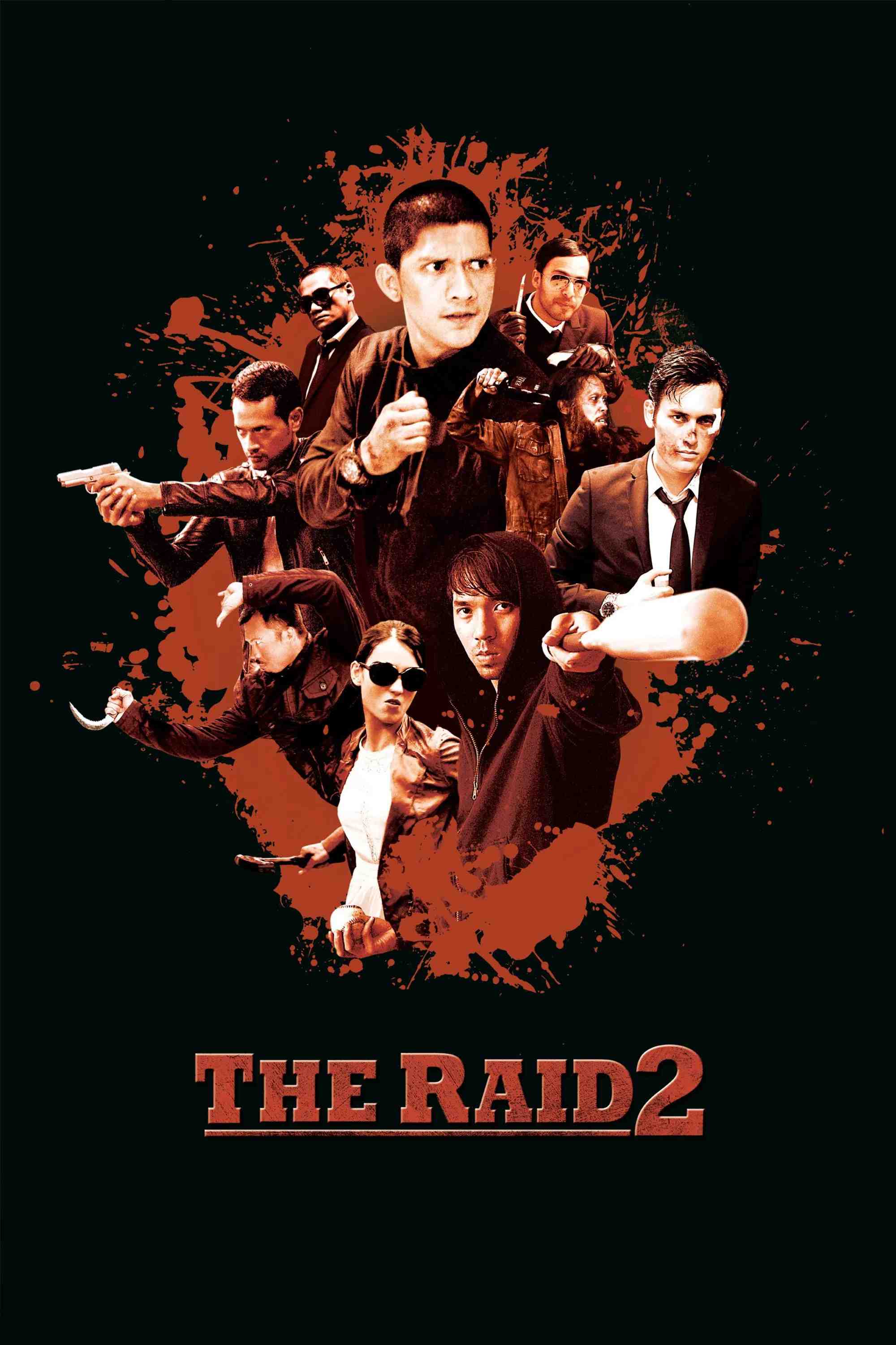 Poster chính thức của phim Phim Hành Động, Phim Hình Sự "Đột Kích 2: Kẻ Sát Nhân" (The Raid 2 - 2014), với sự tham gia của diễn viên Iko Uwais và Arifin Putra.
