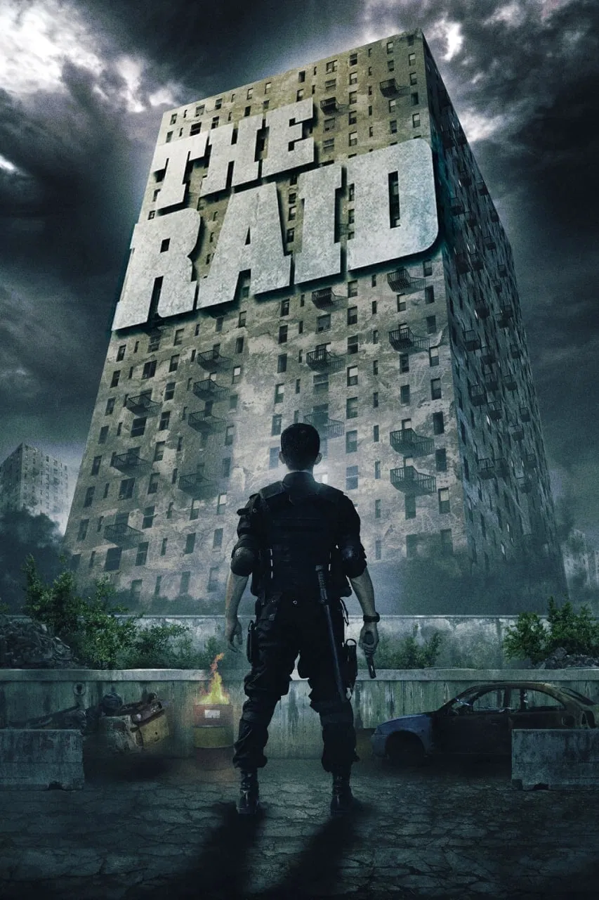 Poster chính thức của phim Phim Hành Động, Phim Giật Gân "Đột Kích: Chuộc Tội" (The Raid - 2012), với sự tham gia của diễn viên Iko Uwais và Joe Taslim.