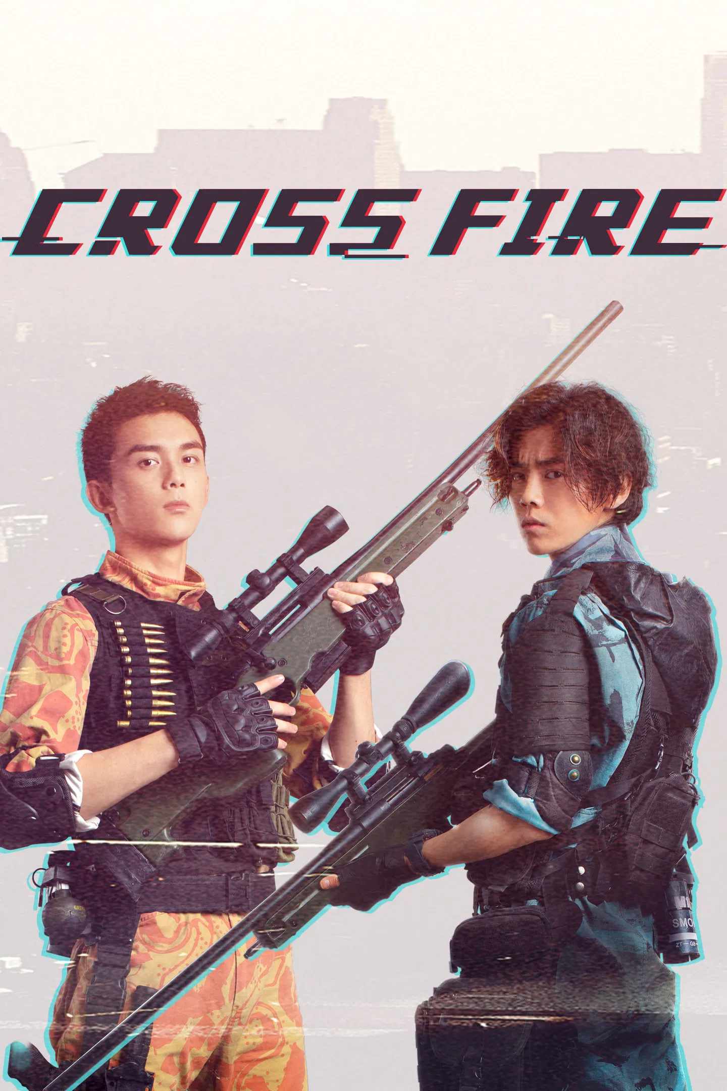 Poster chính thức của phim Phim Hành Động & Phiêu Lưu, Phim Viễn Tưởng & Giả Tưởng "Đột Kích" (Cross Fire - 2020), với sự tham gia của diễn viên Lộc Hàm và Ngô Lỗi.