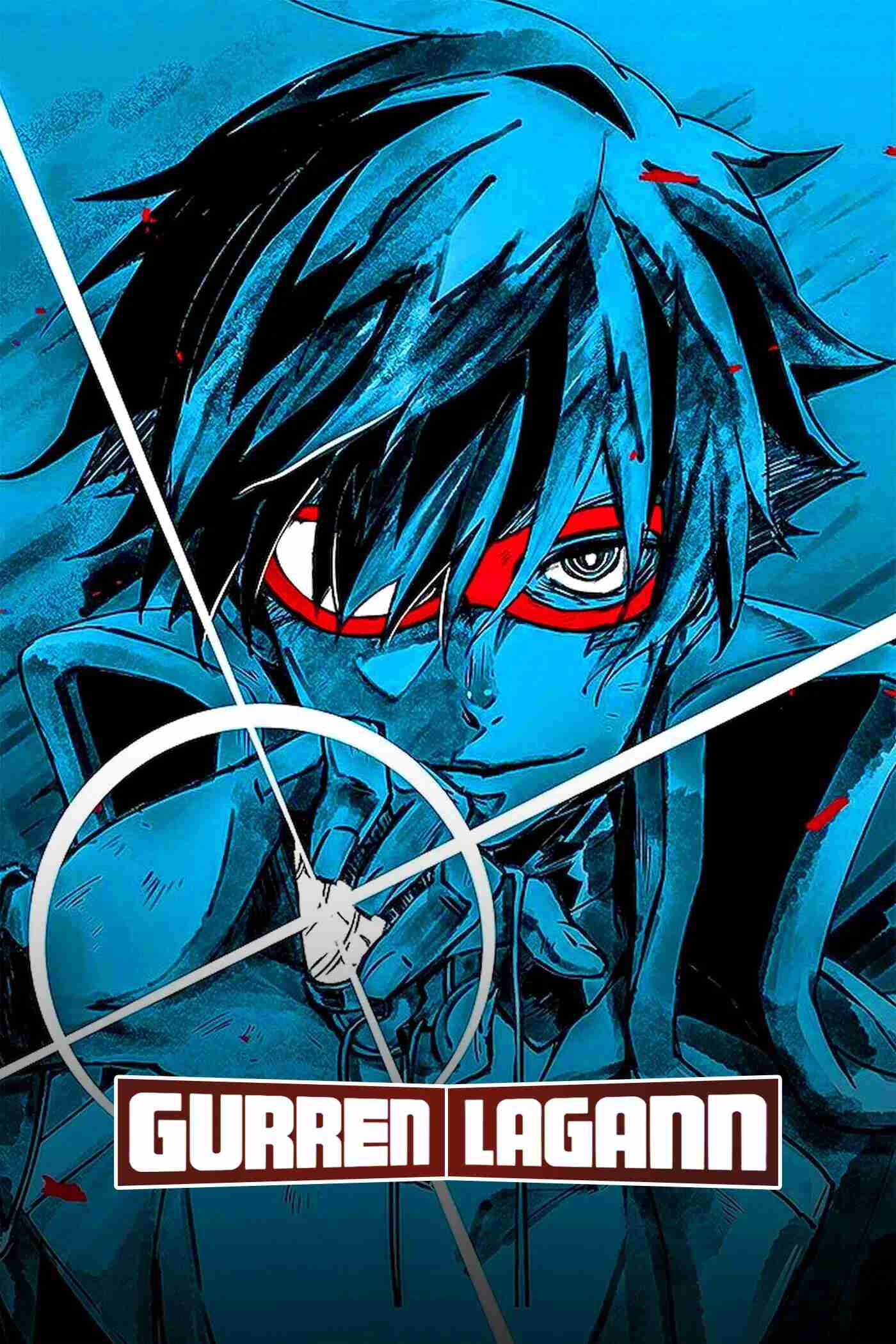 Poster chính thức của phim Phim Hoạt Hình, Phim Hành Động & Phiêu Lưu "Đột phá Gurren Lagann" (Gurren Lagann - 2007), với sự tham gia của diễn viên Tetsuya Kakihara và Katsuyuki Konishi.