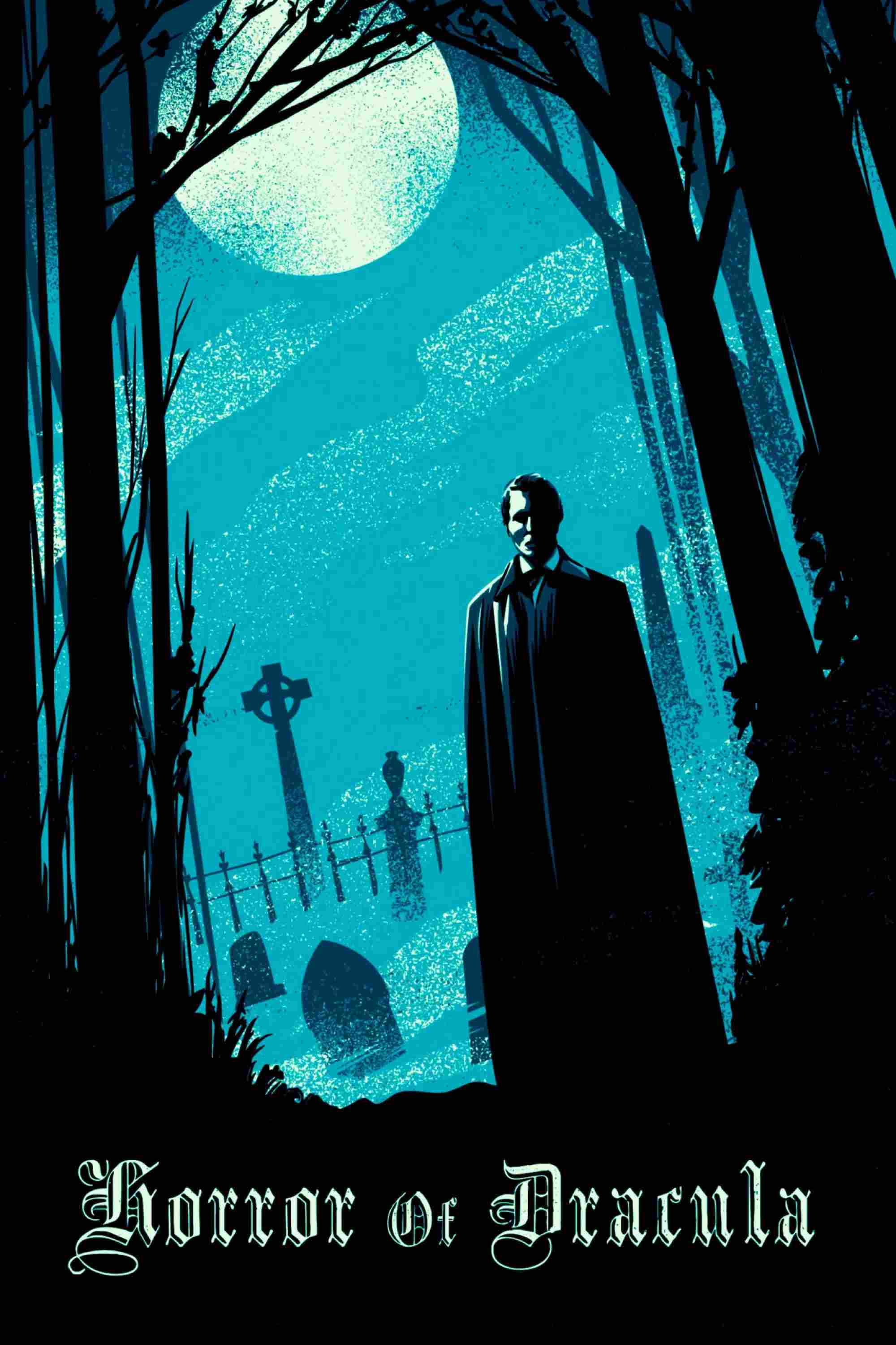 Poster chính thức của phim Phim Kinh Dị "Dracula" (Dracula - 1958), với sự tham gia của diễn viên Peter Cushing và Christopher Lee.