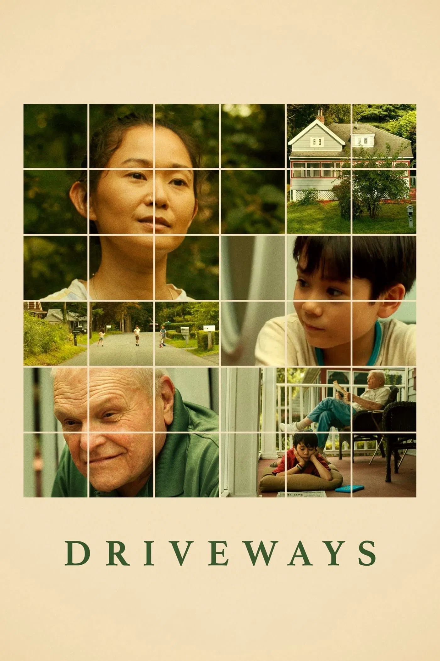 Poster chính thức của phim Phim Tâm Lý "Driveways" (Driveways - 2020), với sự tham gia của diễn viên Hồng Châu và Lucas Jaye.