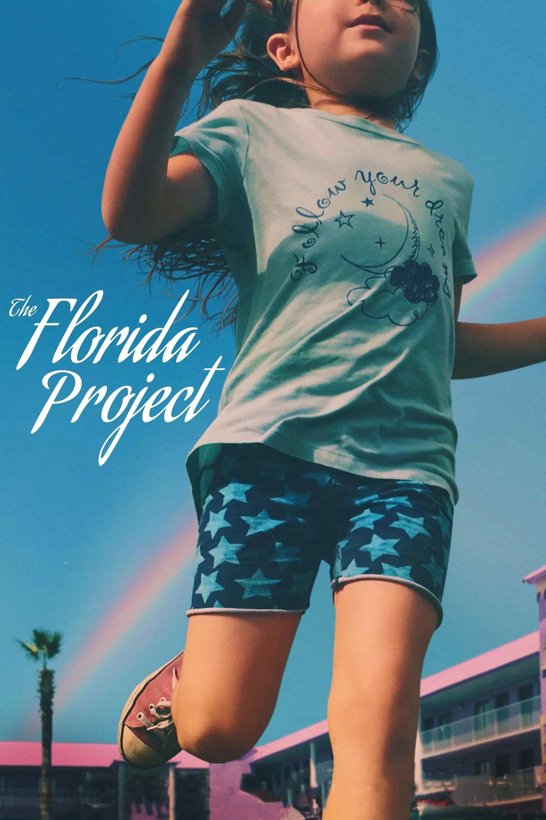 Poster chính thức của phim Phim Tâm Lý "Dự Án Florida" (The Florida Project - 2017), với sự tham gia của diễn viên Brooklynn Prince và Bria Vinaite.