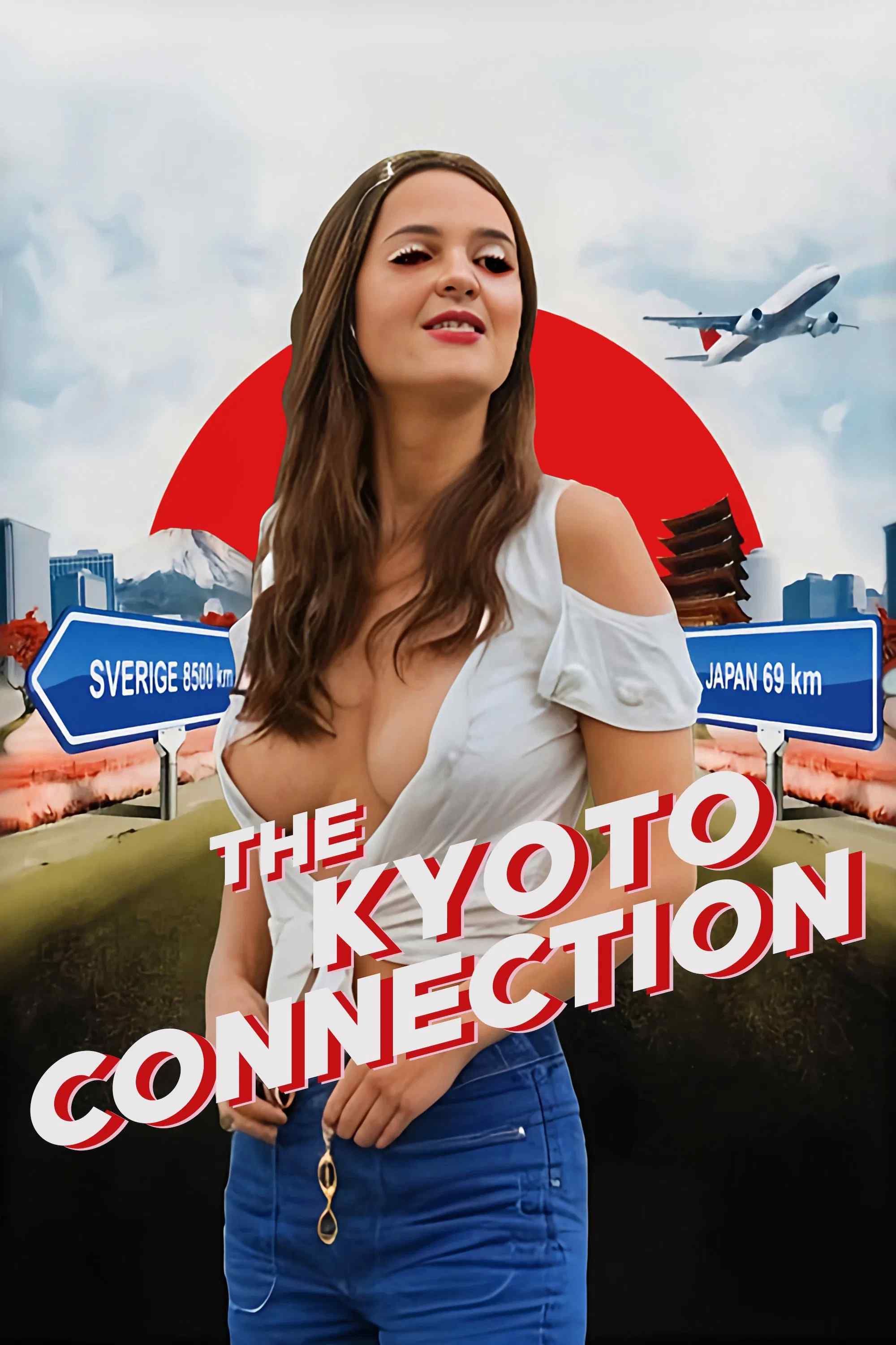 Poster chính thức của phim Phim Tâm Lý, Phim Hành Động "Du Hành Đến Nhật" (The Kyoto Connection - 1973), với sự tham gia của diễn viên Christina Lindberg và Ichiro Araki.