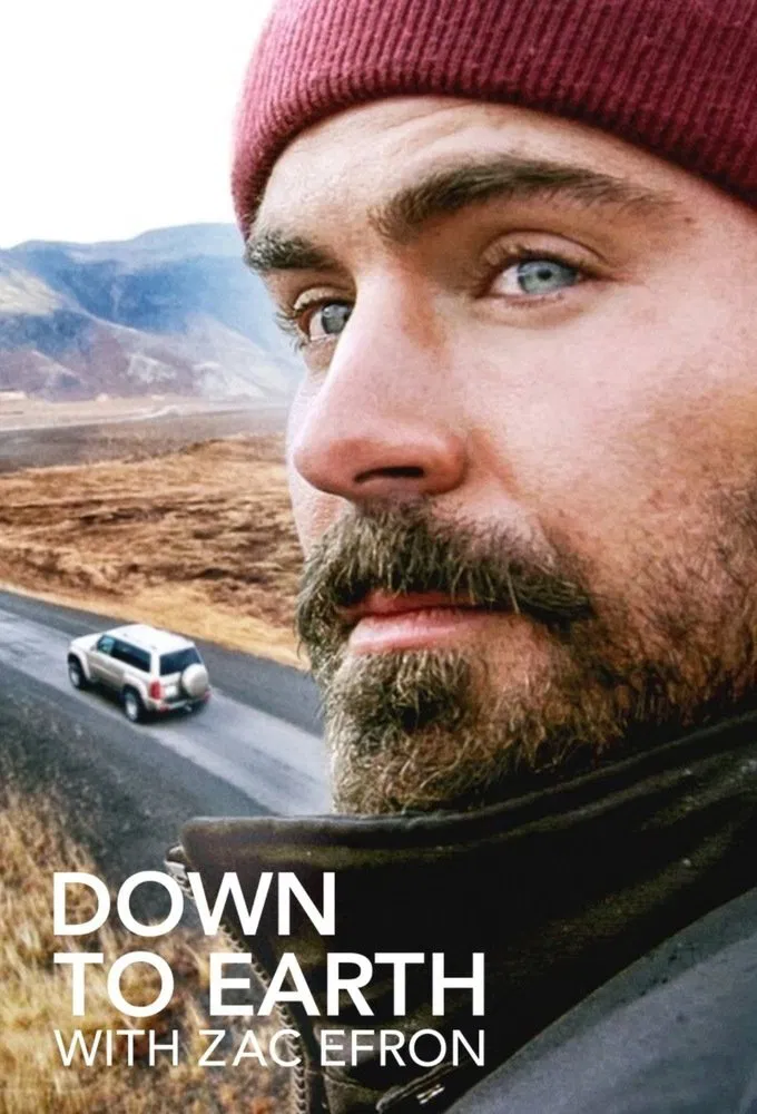 Poster chính thức của phim Phim Tài Liệu "Du hí cùng Zac Efron (Phần 1)" (Down to Earth with Zac Efron - 2020), với sự tham gia của diễn viên Zac Efron và Darin Olien.