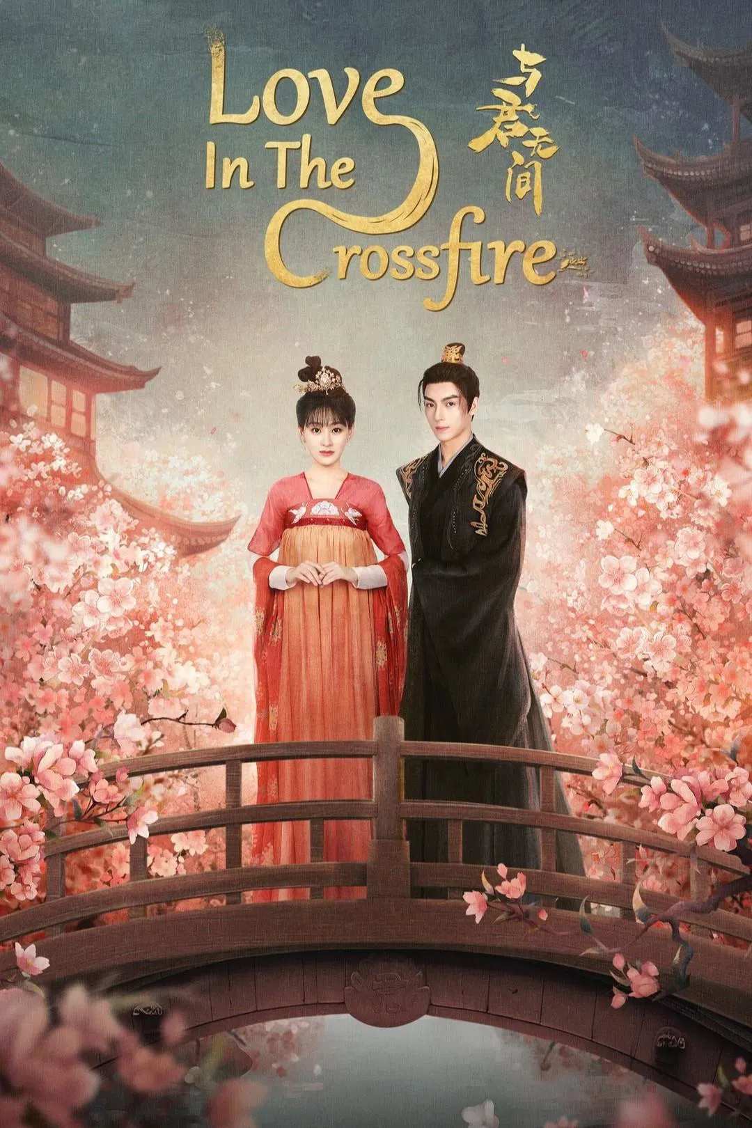 Poster chính thức của phim Phim Tâm Lý "Dữ Quân Vô Gian" (Love in the Crossfire - 2024), với sự tham gia của diễn viên Vương Hạo Hiên và Chen Luxi.