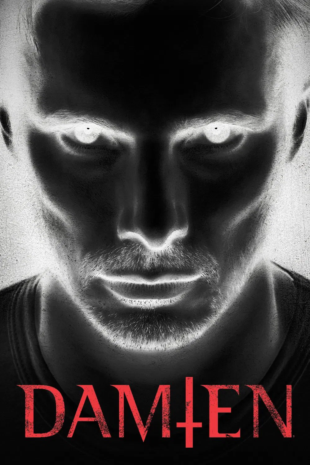 Poster chính thức của phim Phim Tâm Lý, Phim Viễn Tưởng & Giả Tưởng "Đứa Con Của Quỷ" (Damien - 2016), với sự tham gia của diễn viên Bradley James và Megalyn Echikunwoke.