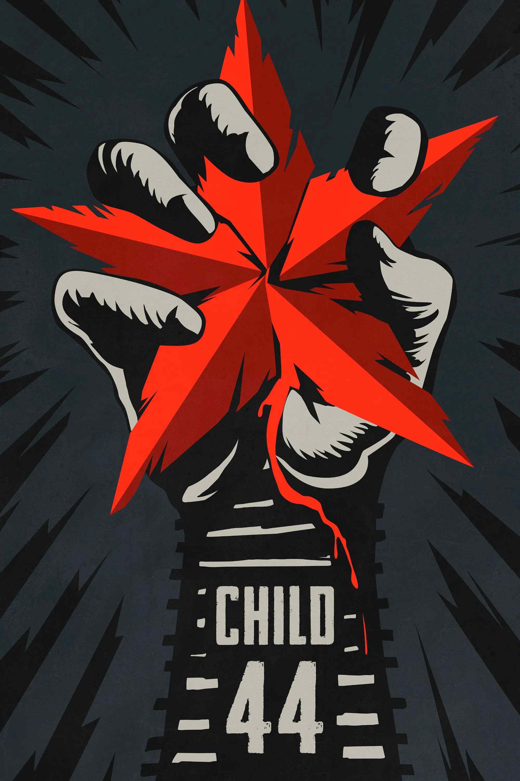 Poster chính thức của phim Phim Hình Sự, Phim Giật Gân "Đứa Trẻ Thứ 44" (Child 44 - 2015), với sự tham gia của diễn viên Tom Hardy và Gary Oldman.