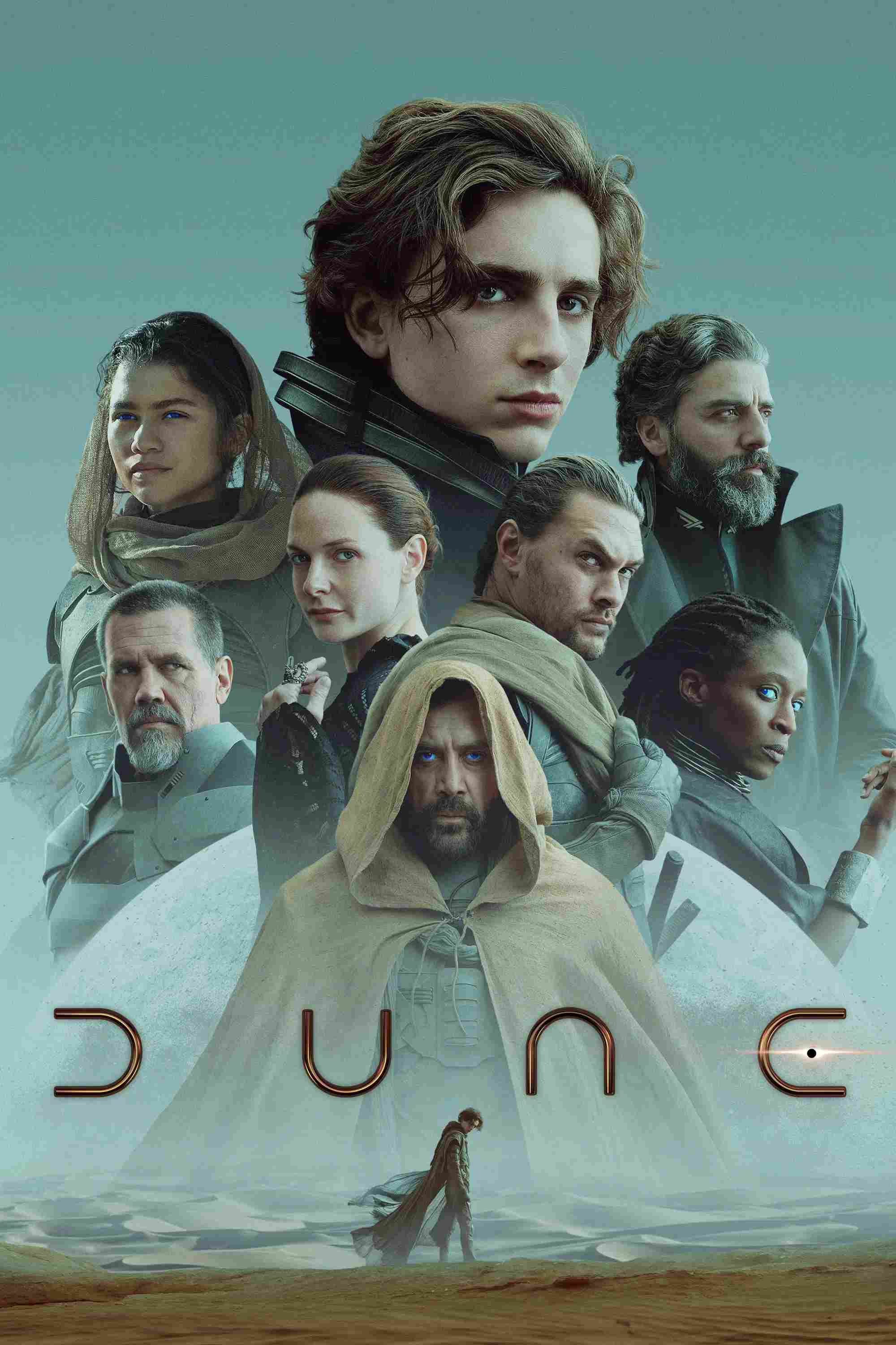 Poster chính thức của phim Phim Viễn Tưởng, Phim Phiêu Lưu "Hành Tinh Cát" (Dune - 2021), với sự tham gia của diễn viên Timothée Chalamet và Rebecca Ferguson.