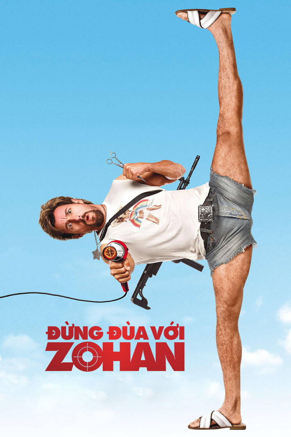 Poster chính thức của phim Phim Hài, Phim Hành Động "Đừng Đùa Với Zohan" (You Don't Mess with the Zohan - 2008), với sự tham gia của diễn viên Adam Sandler và Emmanuelle Chriqui.