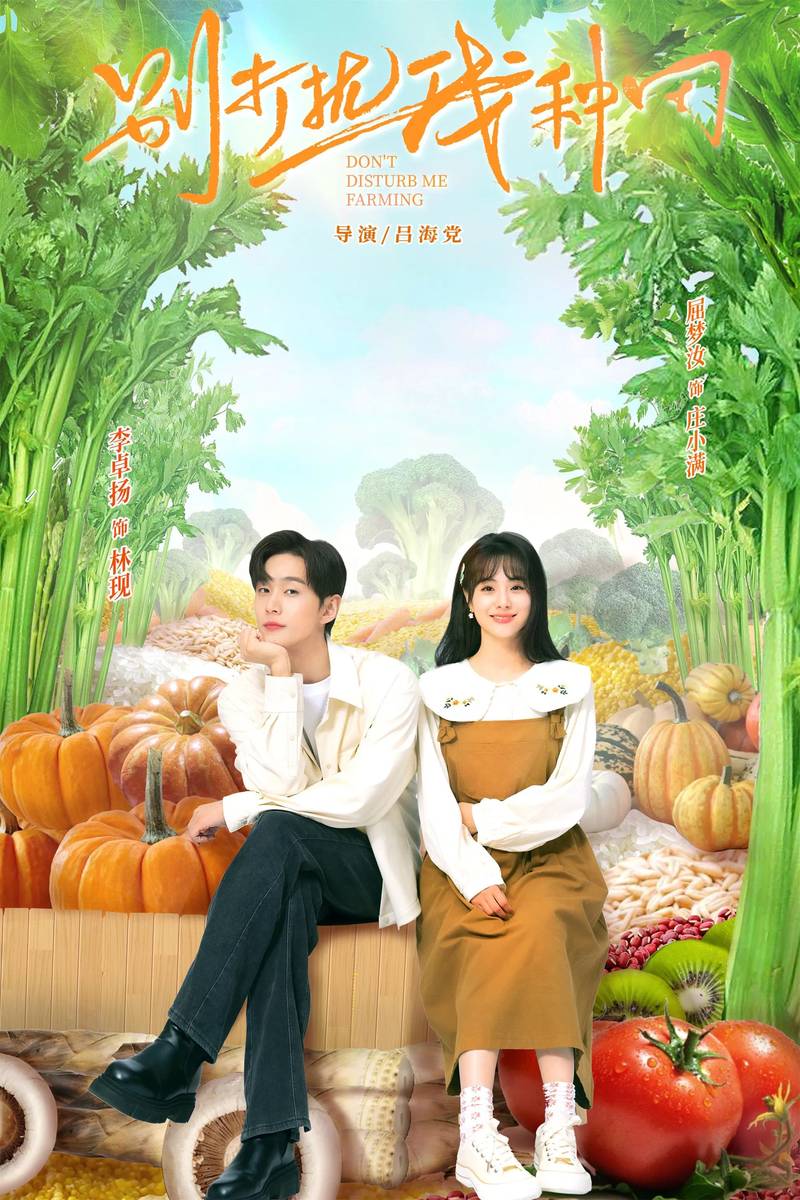 Poster chính thức của phim Phim Tâm Lý "Đừng Phiền Tôi Làm Nông" (Don’t Disturb Me Farming - 2024), với sự tham gia của diễn viên Khuất Mộng Nhũ và Li Zhuoyang.