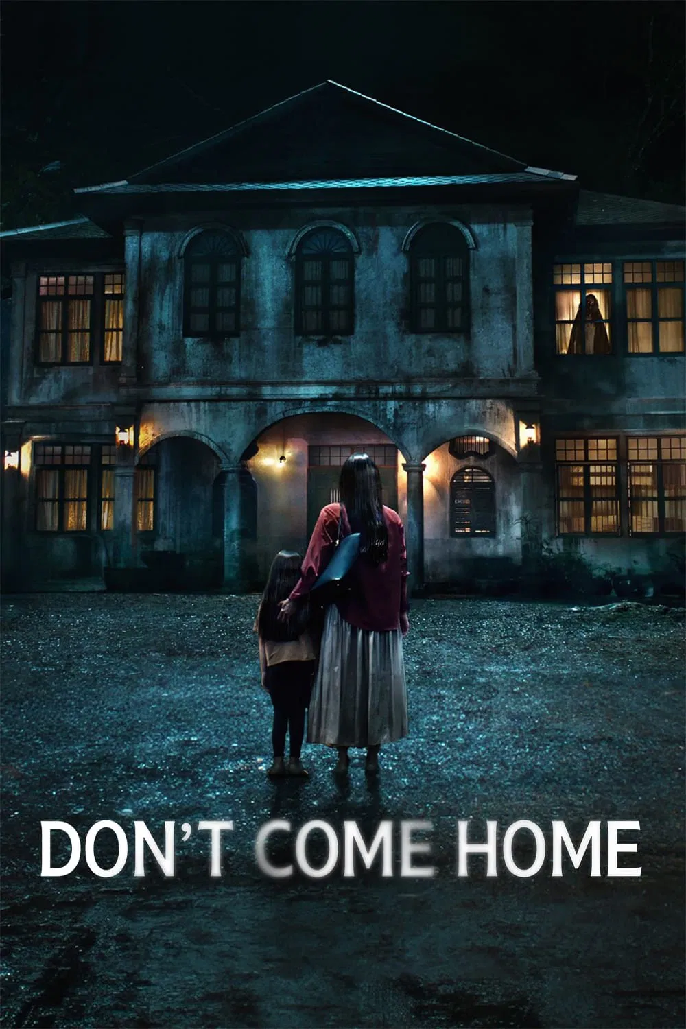 Poster chính thức của phim Phim Bí Ẩn, Phim Tâm Lý "Đừng về nhà" (Don't Come Home - 2024), với sự tham gia của diễn viên Woranuch Bhirombhakdi và Pitchapa Phanthumchinda.