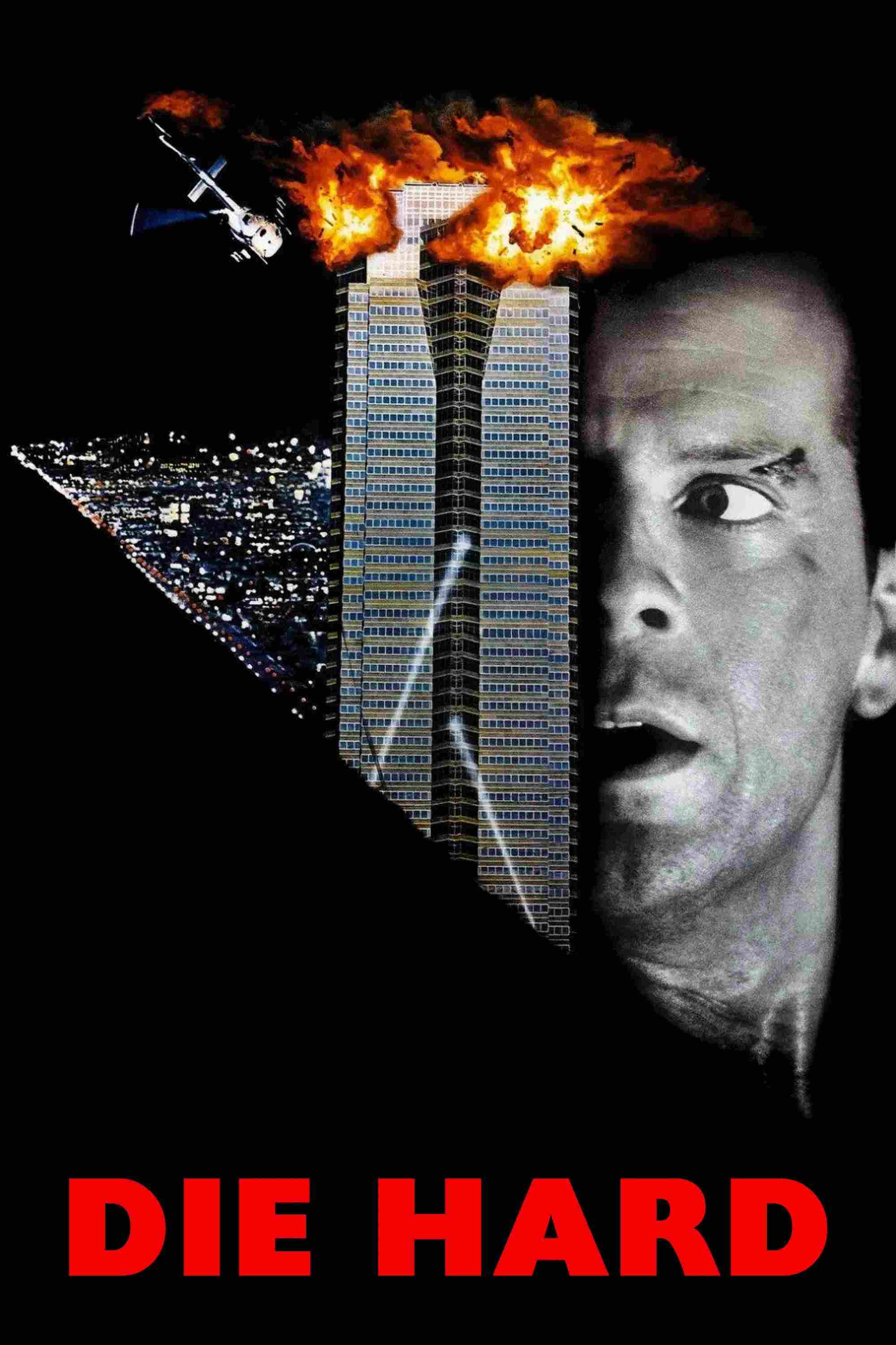 Poster chính thức của phim Phim Hành Động, Phim Giật Gân "Đương Đầu Thử Thách" (Die Hard - 1988), với sự tham gia của diễn viên Bruce Willis và Alan Rickman.