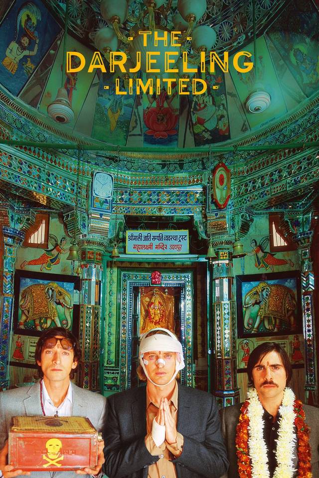 Poster chính thức của phim Phim Phiêu Lưu, Phim Tâm Lý "Đường Đến Tâm Linh" (The Darjeeling Limited - 2007), với sự tham gia của diễn viên Owen Wilson và Adrien Brody.