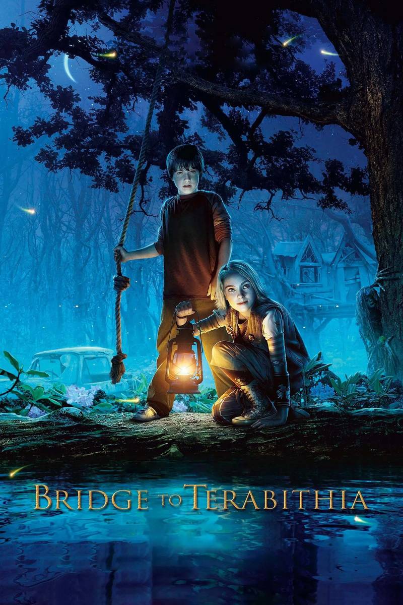 Poster chính thức của phim Phim Phiêu Lưu, Phim Tâm Lý "Đường Đến Xứ Sở Thần Tiên" (Bridge to Terabithia - 2007), với sự tham gia của diễn viên Josh Hutcherson và AnnaSophia Robb.