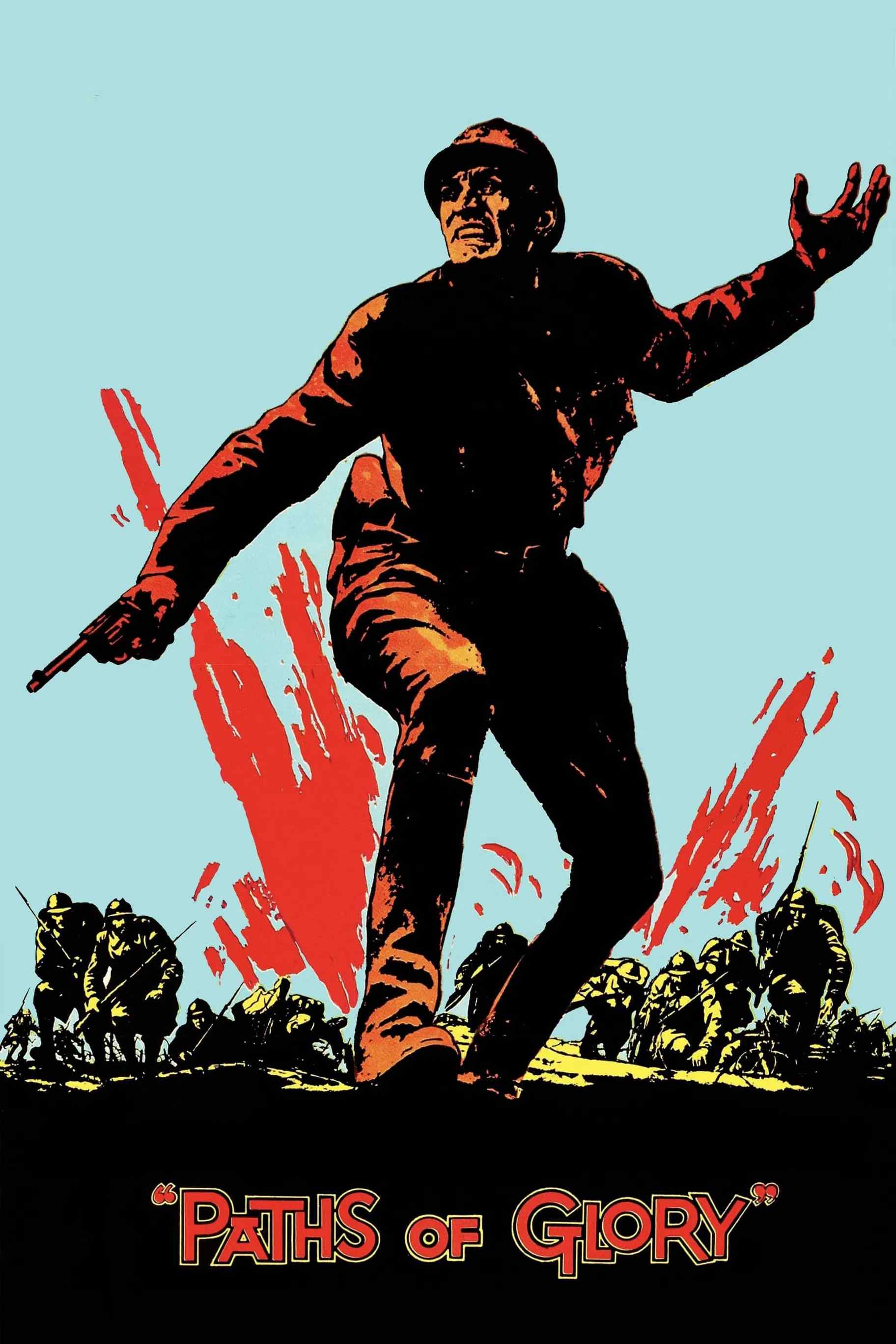 Poster chính thức của phim Phim Chiến Tranh, Phim Tâm Lý "Đường Tới Vinh Quang" (Paths of Glory - 1957), với sự tham gia của diễn viên Kirk Douglas và Ralph Meeker.