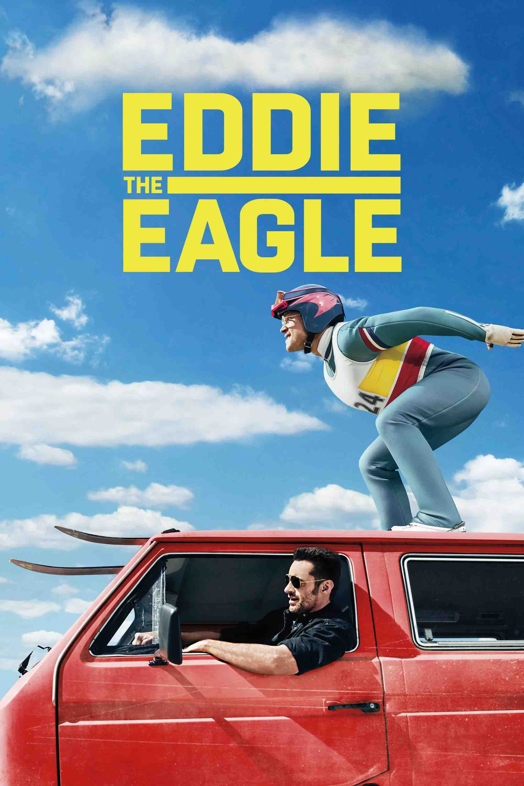Poster chính thức của phim Phim Hài, Phim Tâm Lý "Đường Tuyết Mới" (Eddie the Eagle - 2016), với sự tham gia của diễn viên Taron Egerton và Hugh Jackman.