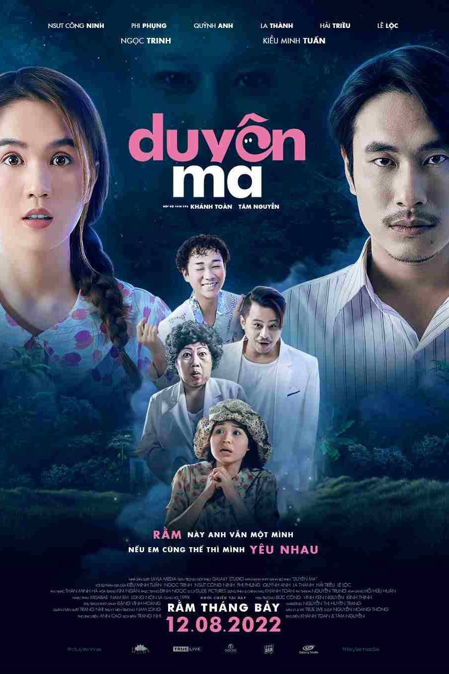 Poster chính thức của phim Phim Tâm Lý, Phim Hài "Duyên Ma" (Duyen Ma - 2022), với sự tham gia của diễn viên Kiều Minh Tuấn và Phi Phung.