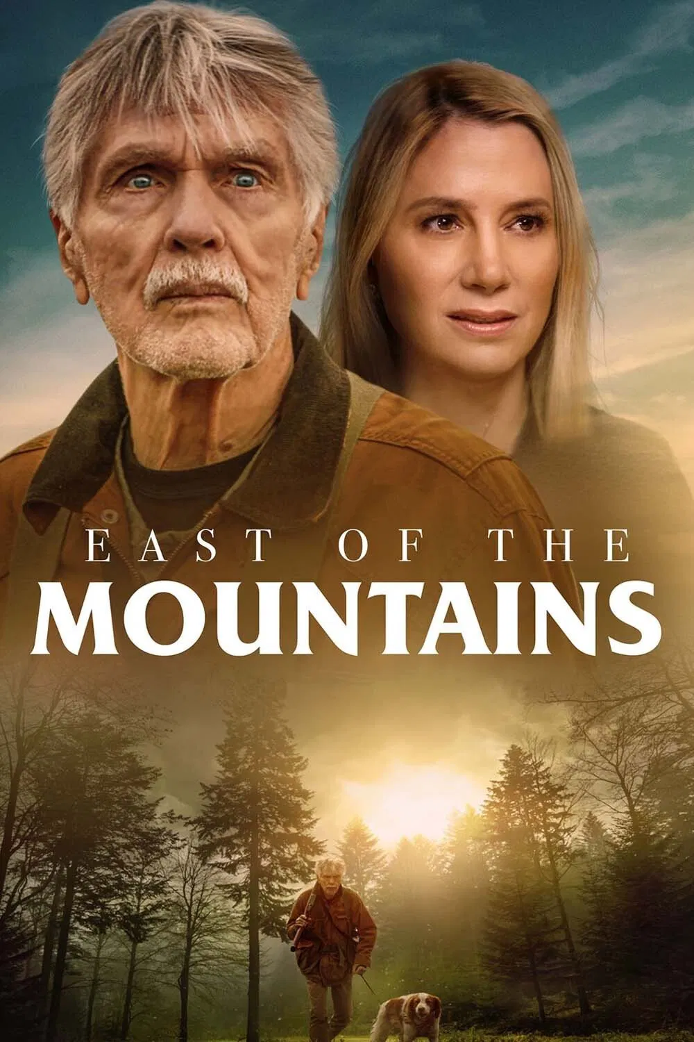 Poster chính thức của phim Phim Tâm Lý, Phim Hành Động "East Of The Mountains" (East of the Mountains - 2021), với sự tham gia của diễn viên Tom Skerritt và Mira Sorvino.