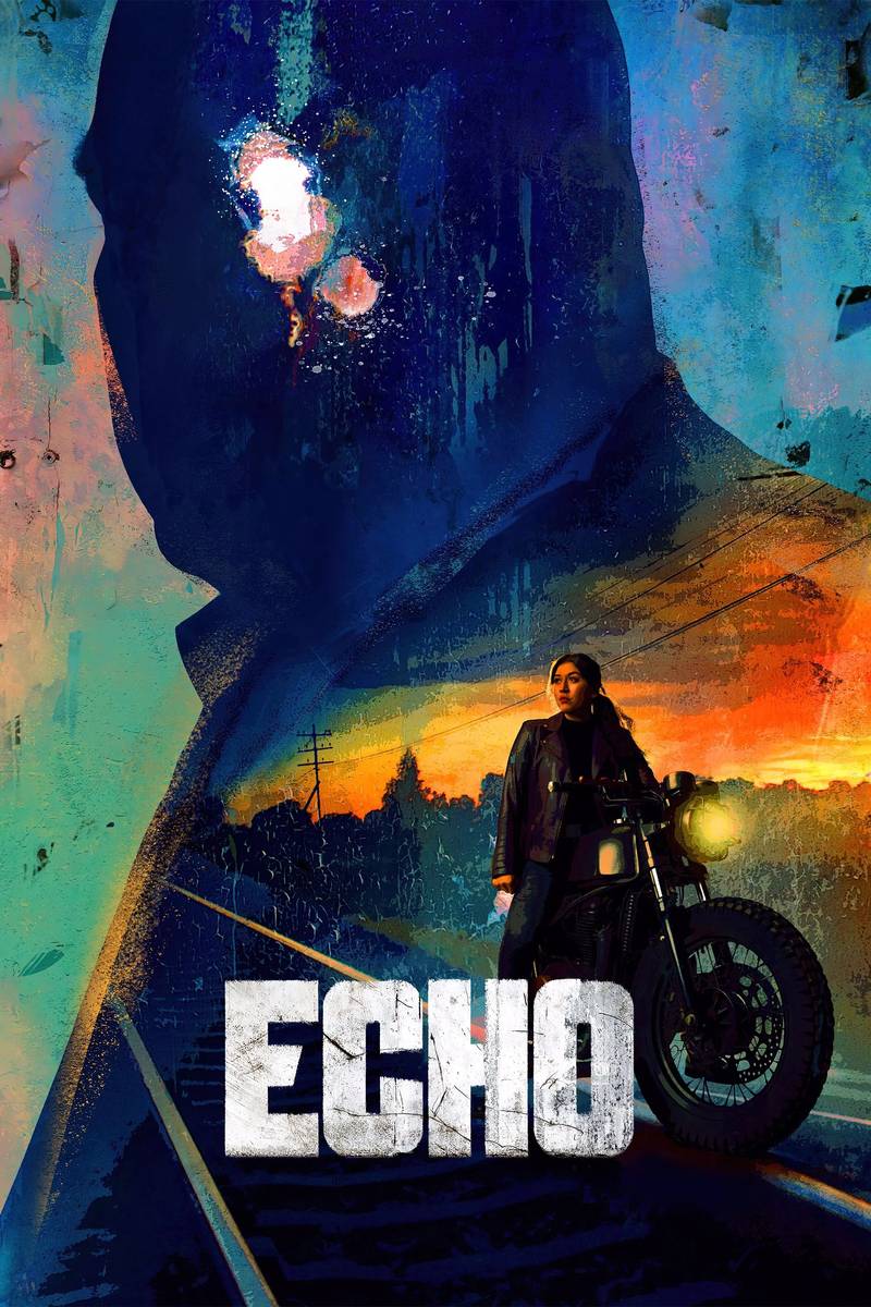 Poster chính thức của phim Phim Tâm Lý, Phim Hình Sự "Echo" (Echo - 2024), với sự tham gia của diễn viên Alaqua Cox và Chaske Spencer.