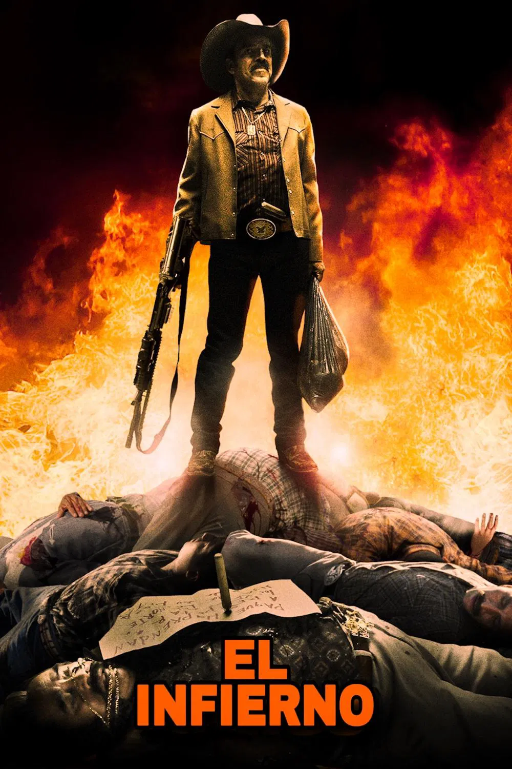 Poster chính thức của phim Phim Hành Động, Phim Hình Sự "El Infierno" (El Infierno - 2010), với sự tham gia của diễn viên Damián Alcázar và Joaquín Cosío.