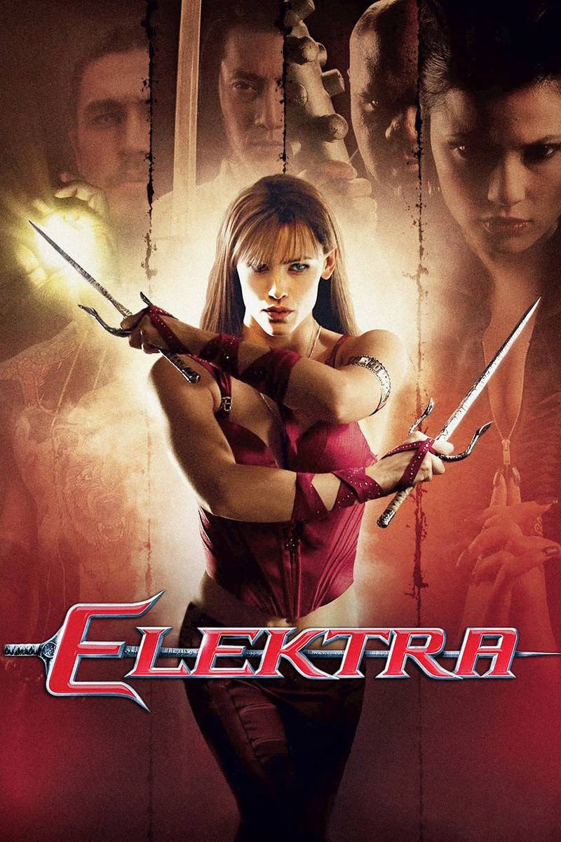 Poster chính thức của phim Phim Hành Động, Phim Giả Tượng "Elektra" (Elektra - 2005), với sự tham gia của diễn viên Jennifer Garner và Goran Višnjić.