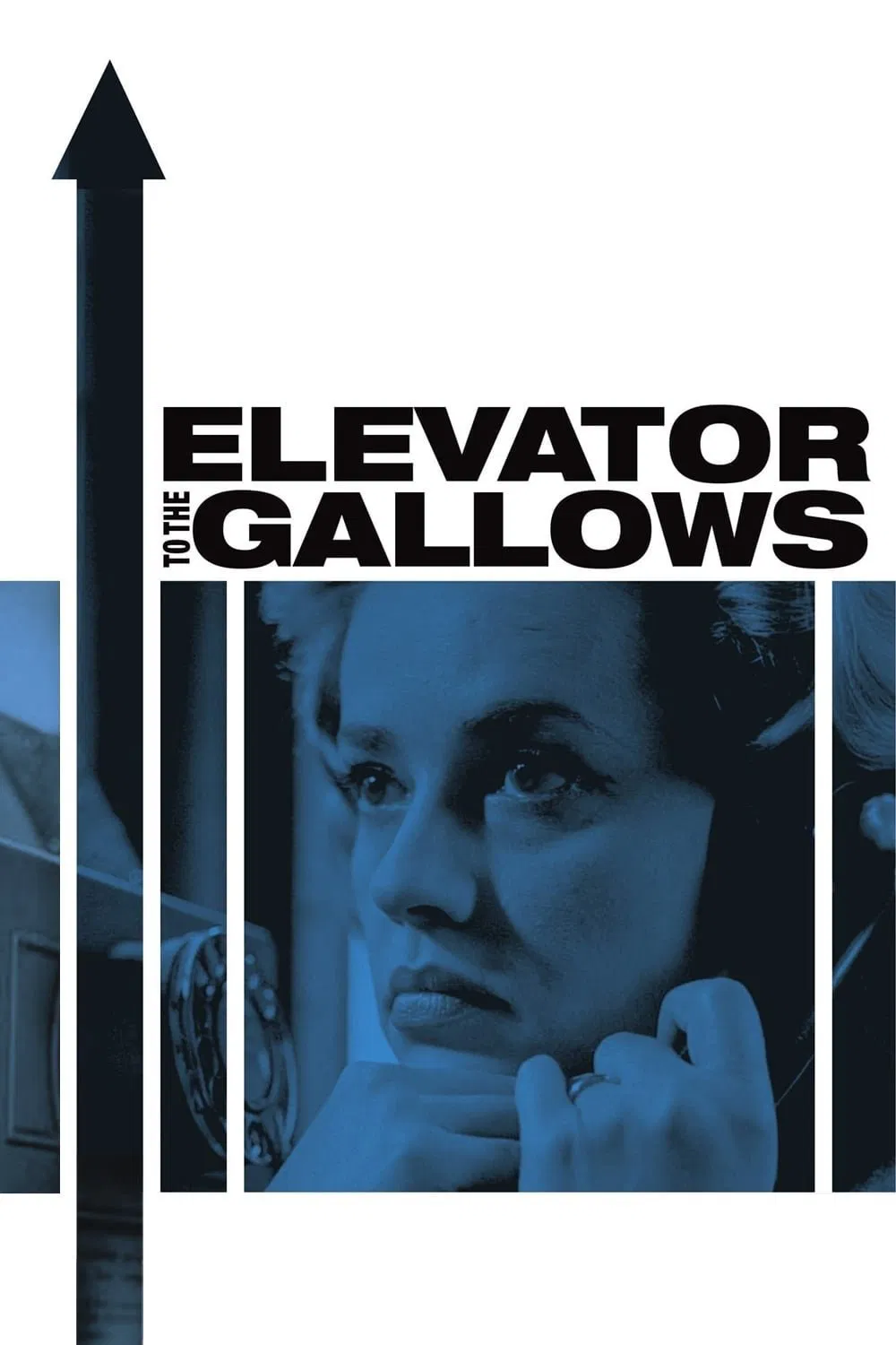 Poster chính thức của phim Phim Hình Sự, Phim Tâm Lý "Elevator to the Gallows" (Elevator to the Gallows - 1958), với sự tham gia của diễn viên Jeanne Moreau và Maurice Ronet.
