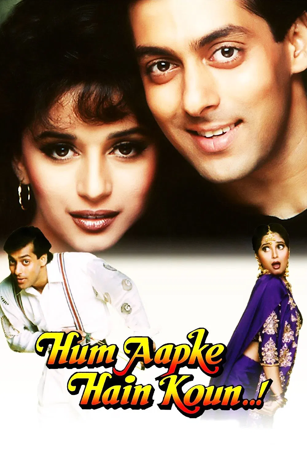 Poster chính thức của phim Phim Tâm Lý, Phim Tình Cảm "Em Là Gì Của Anh" (Hum Aapke Hain Koun..! - 1994), với sự tham gia của diễn viên Salman Khan và Madhuri Dixit.