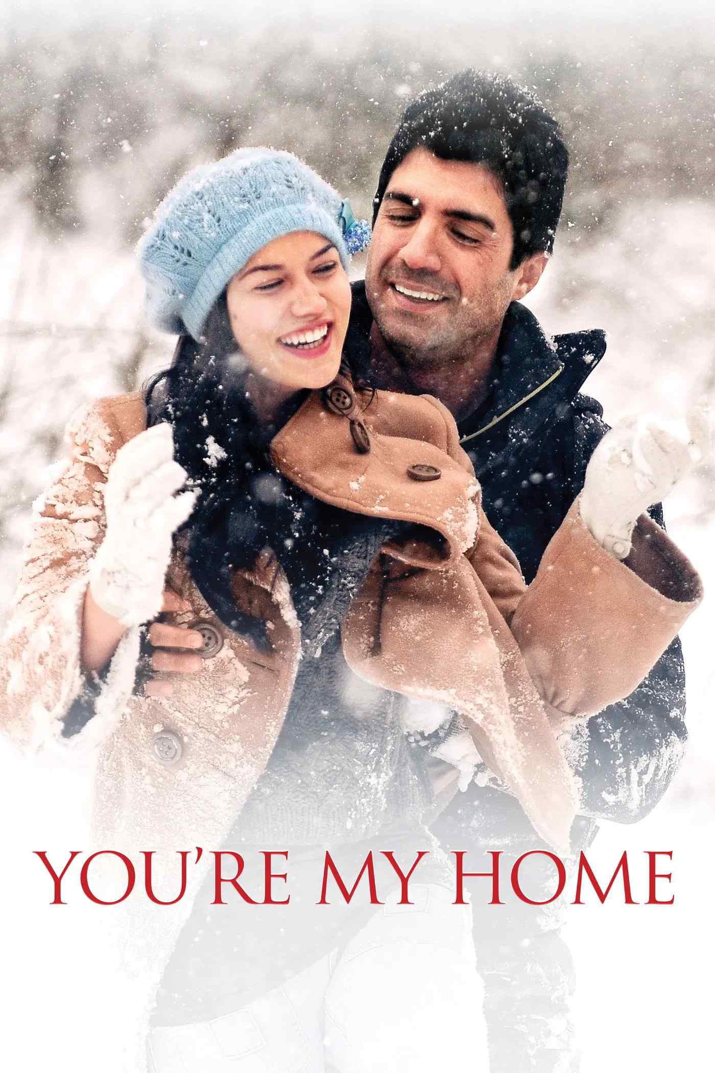 Poster chính thức của phim Phim Giả Tượng, Phim Tình Cảm "Em Là Gia Đình Của Anh" (You're My Home - 2012), với sự tham gia của diễn viên Özcan Deniz và Fahriye Evcen.