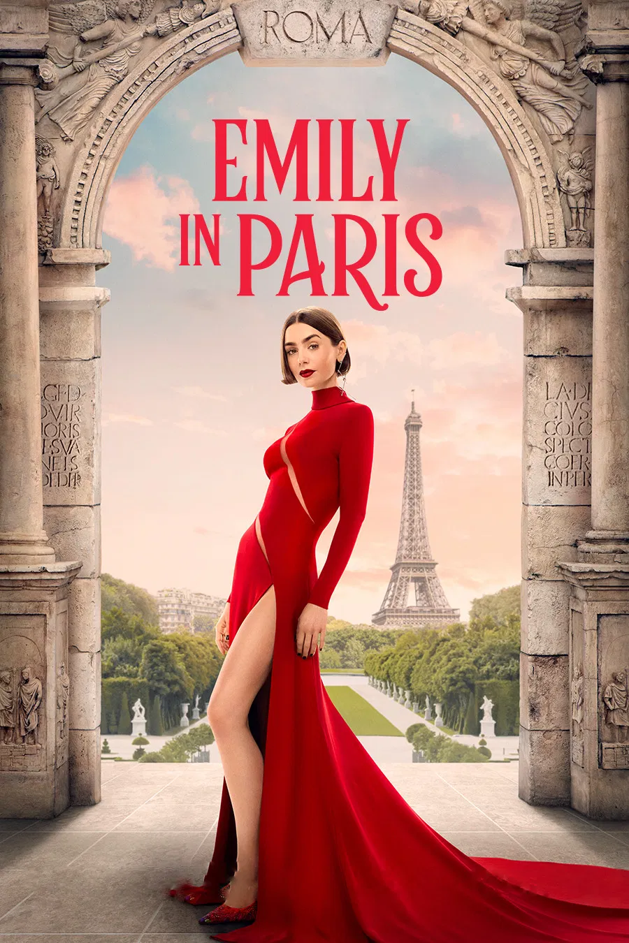 Poster chính thức của phim Phim Tâm Lý, Phim Hài "Emily ở Paris" (Emily in Paris - 2020), với sự tham gia của diễn viên Lily Collins và Philippine Leroy-Beaulieu.