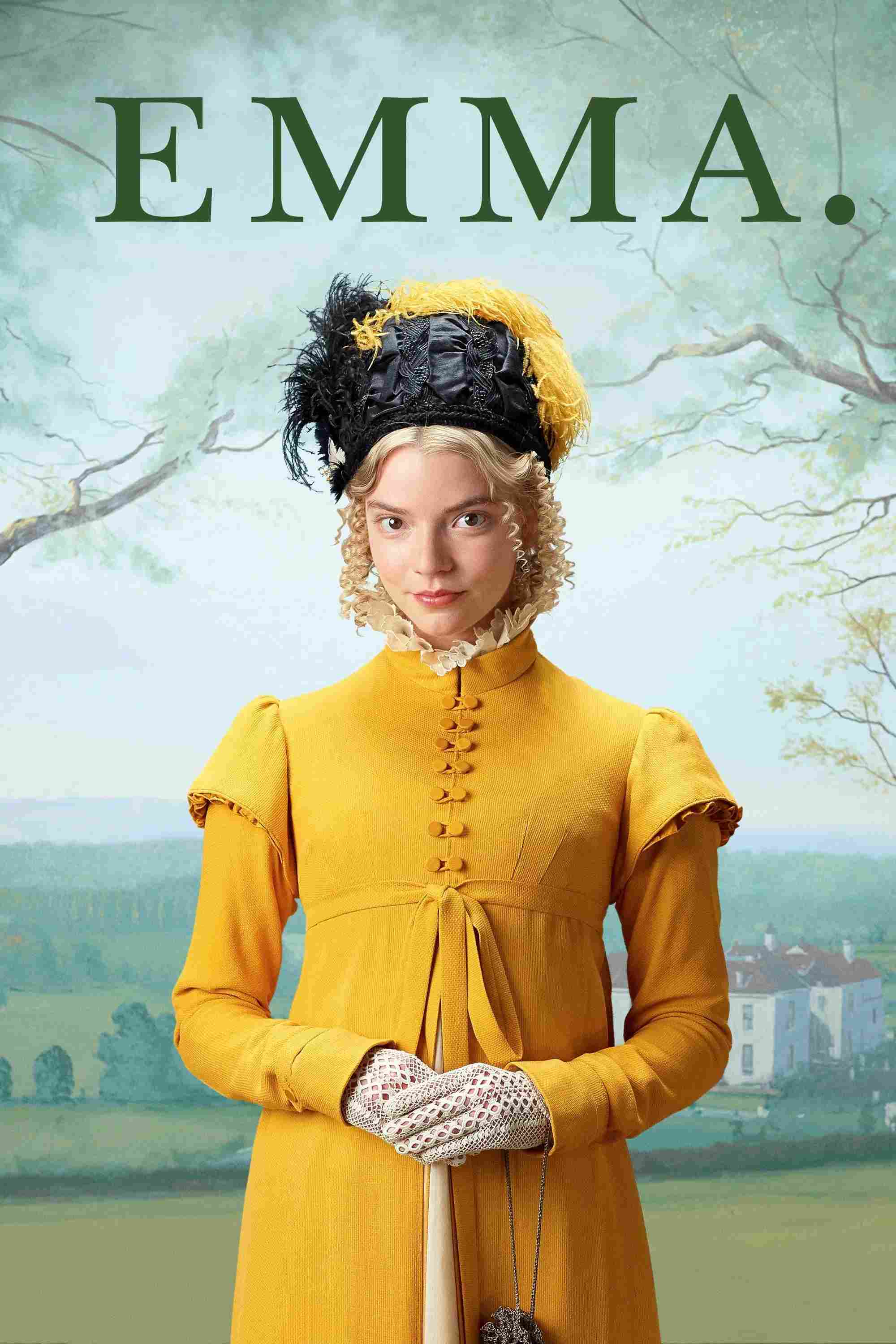 Poster chính thức của phim Phim Hài, Phim Tình Cảm "Emma." (Emma. - 2020), với sự tham gia của diễn viên Anya Taylor-Joy và Johnny Flynn.