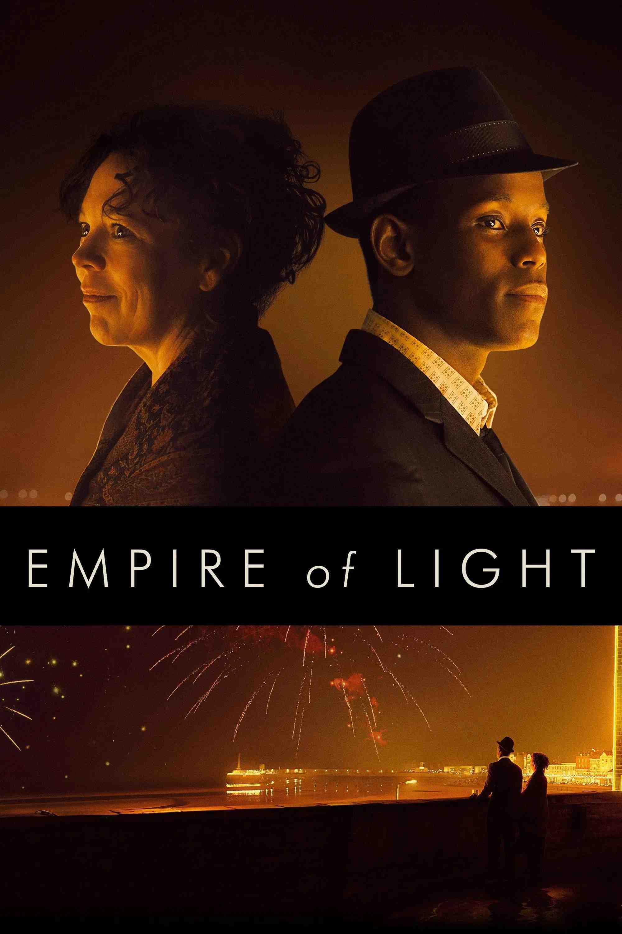 Poster chính thức của phim Phim Tâm Lý, Phim Tình Cảm "Empire of Light" (Empire of Light - 2022), với sự tham gia của diễn viên Olivia Colman và Micheal Ward.