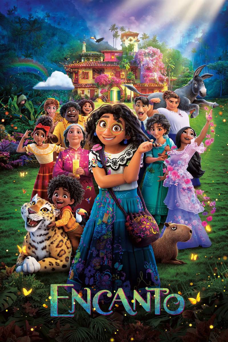 Poster chính thức của phim Phim Hoạt Hình, Phim Hài "Encanto: Vùng Đất Thần Kỳ" (Encanto - 2021), với sự tham gia của diễn viên Stephanie Beatriz và María Cecilia Botero.