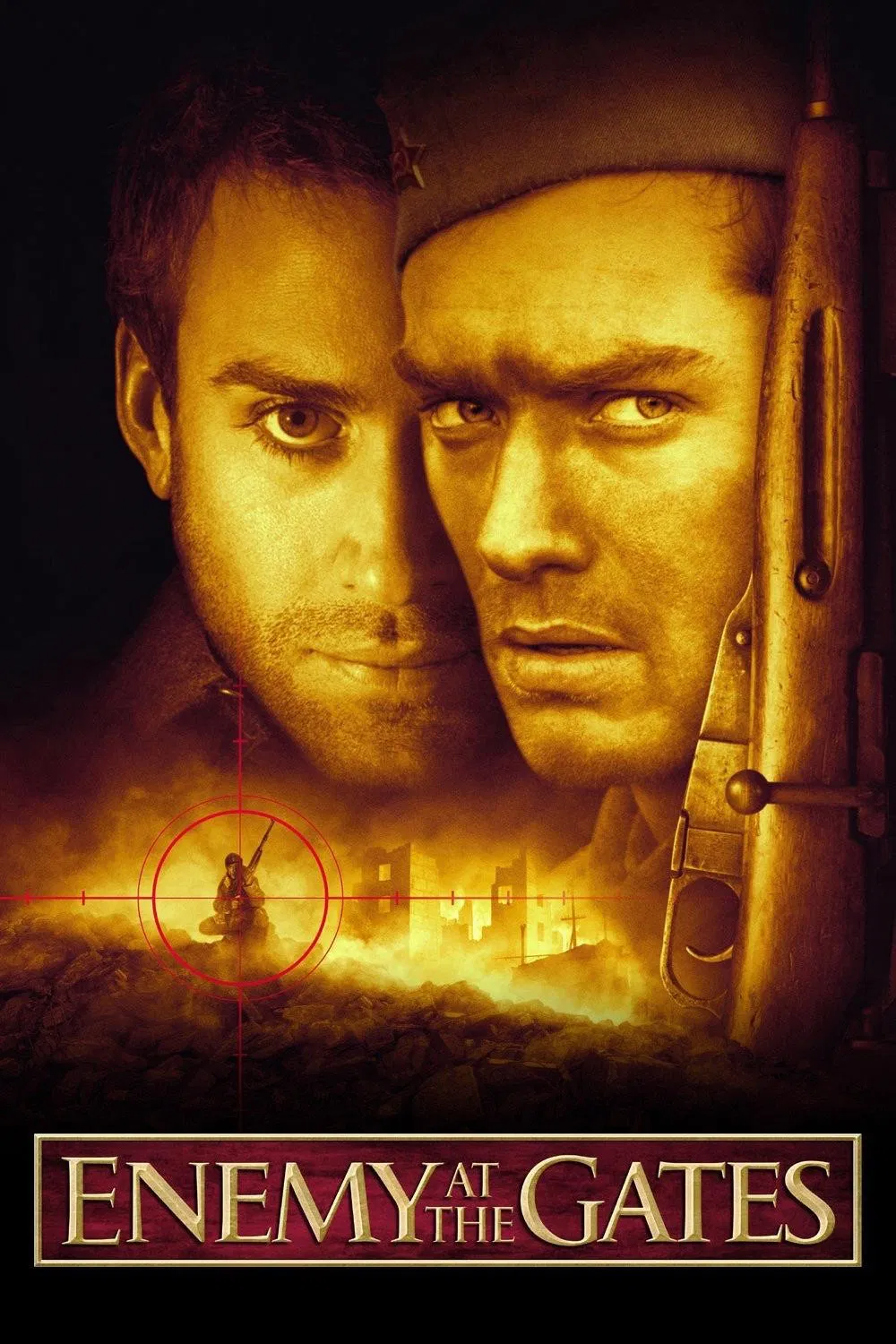 Poster chính thức của phim Phim Tâm Lý, Phim Chiến Tranh "Enemy at the Gates" (Enemy at the Gates - 2001), với sự tham gia của diễn viên Jude Law và Joseph Fiennes.