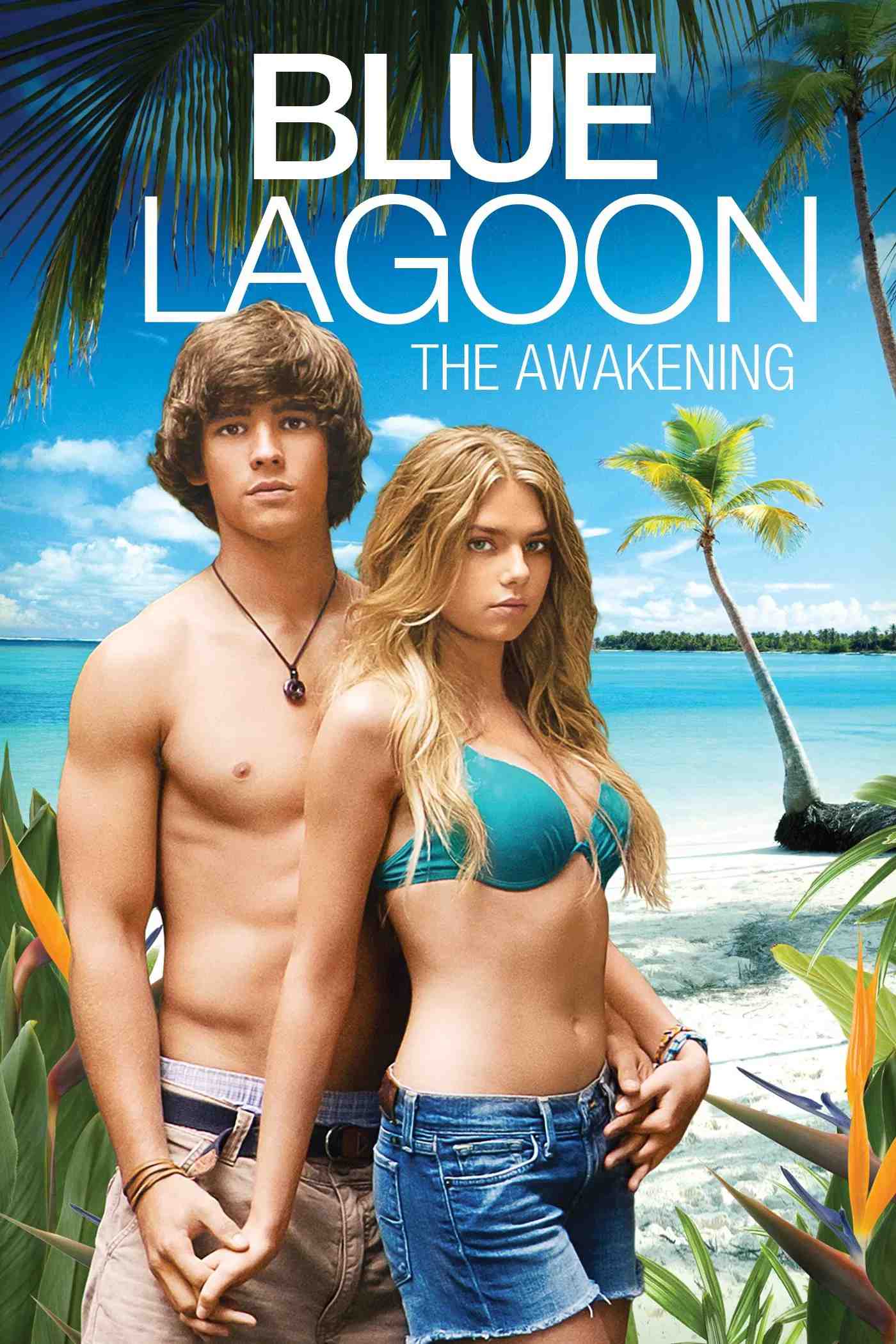 Poster chính thức của phim Phim Tâm Lý, Phim Phiêu Lưu "Eo Biển Xanh: Thức Tỉnh" (Blue Lagoon: The Awakening - 2012), với sự tham gia của diễn viên Indiana Evans và Brenton Thwaites.