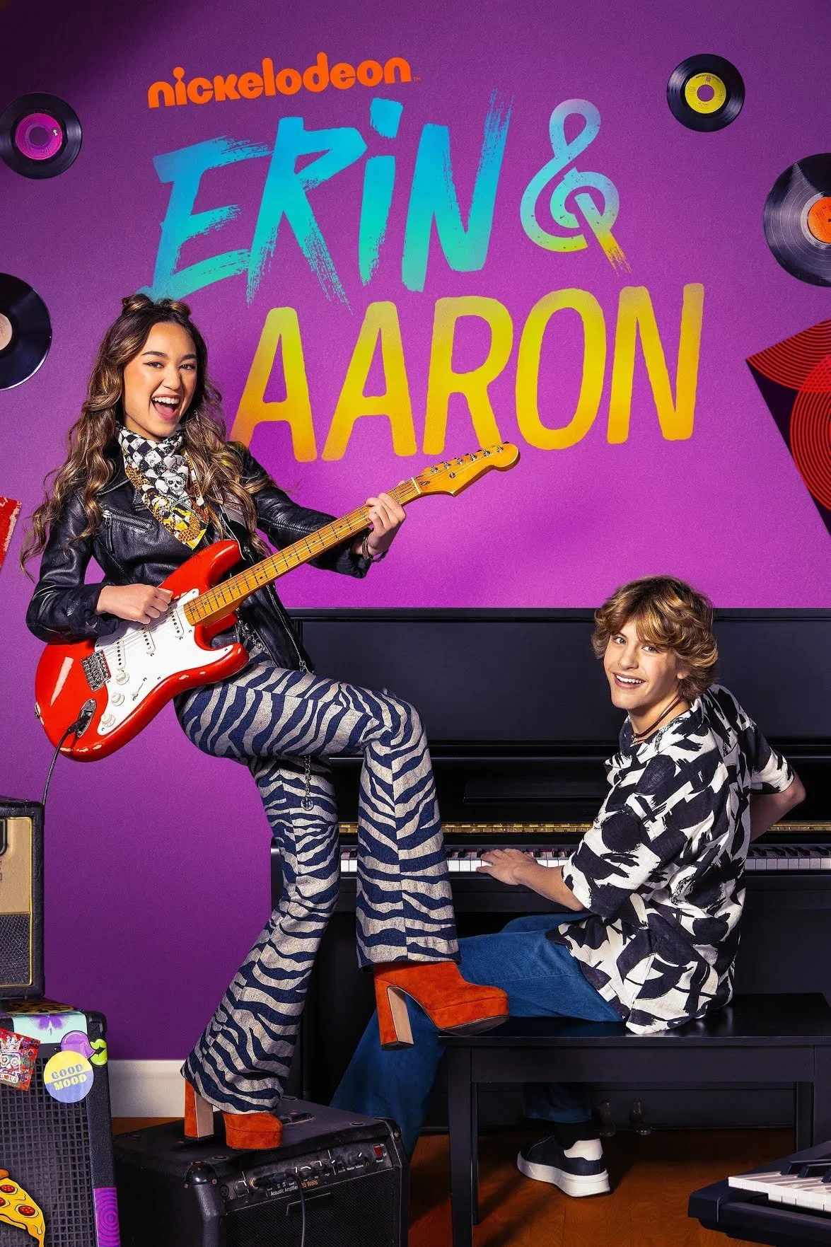 Poster chính thức của phim Phim Hài, Phim Gia Đình "Erin Và Aaron" (Erin & Aaron - 2023), với sự tham gia của diễn viên Ava Ro và Jensen Gering.