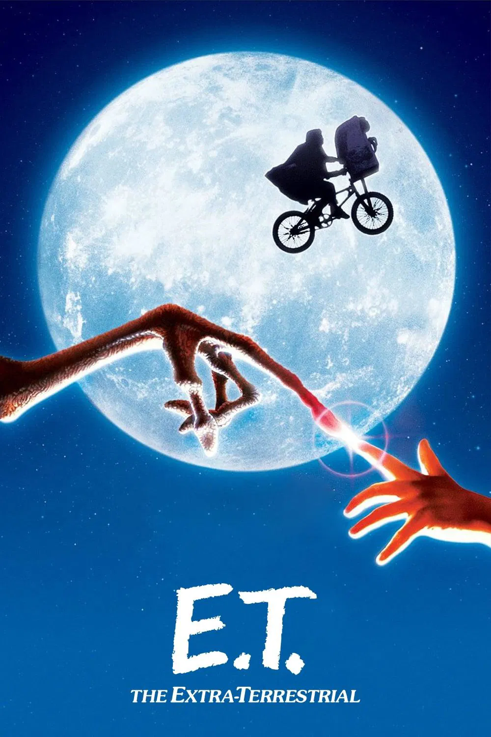 Poster chính thức của phim Phim Viễn Tưởng, Phim Phiêu Lưu "E.T: Sinh Vật Ngoài Hành Tinh" (E.T. the Extra-Terrestrial - 1982), với sự tham gia của diễn viên Henry Thomas và Drew Barrymore.