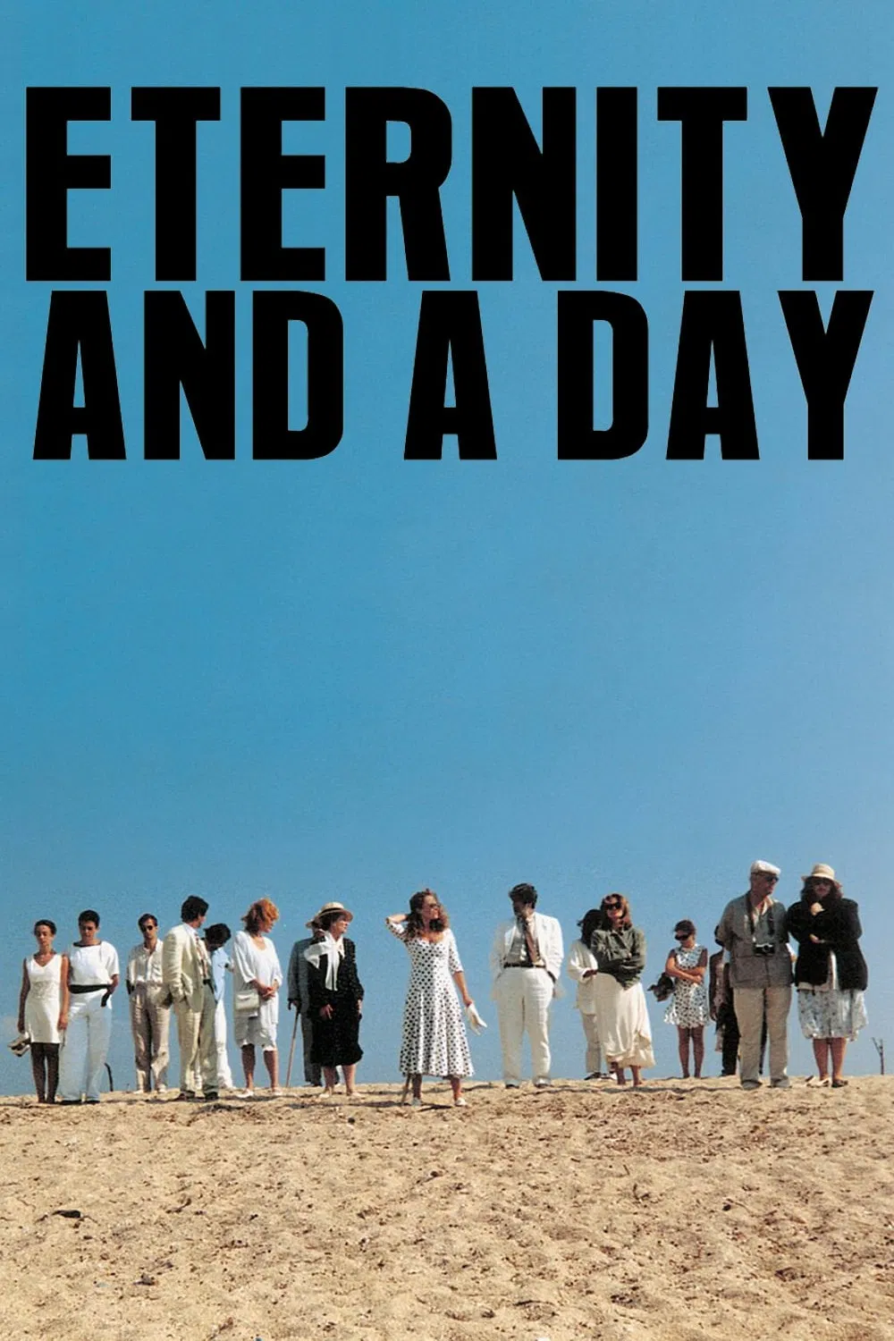Poster chính thức của phim Phim Tâm Lý "Eternity and a Day" (Eternity and a Day - 1998), với sự tham gia của diễn viên Bruno Ganz và Fabrizio Bentivoglio.