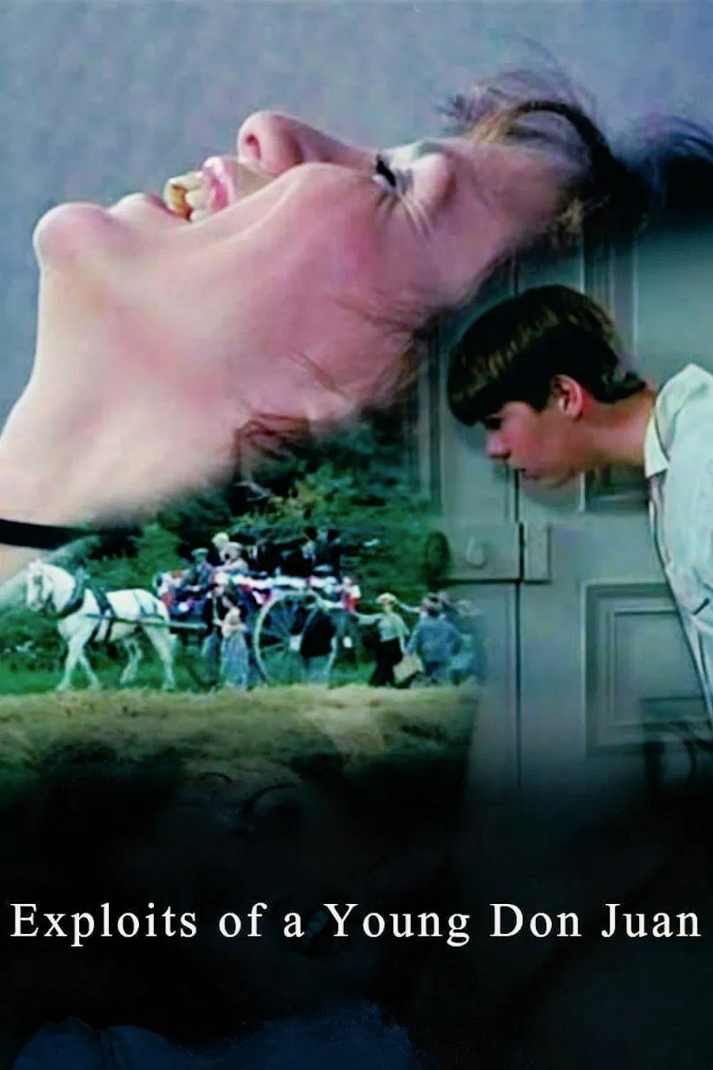 Poster chính thức của phim Phim Hài, Phim Tâm Lý "Exploits of a Young Don Juan" (Exploits of a Young Don Juan - 1986), với sự tham gia của diễn viên Serena Grandi và Claudine Auger.
