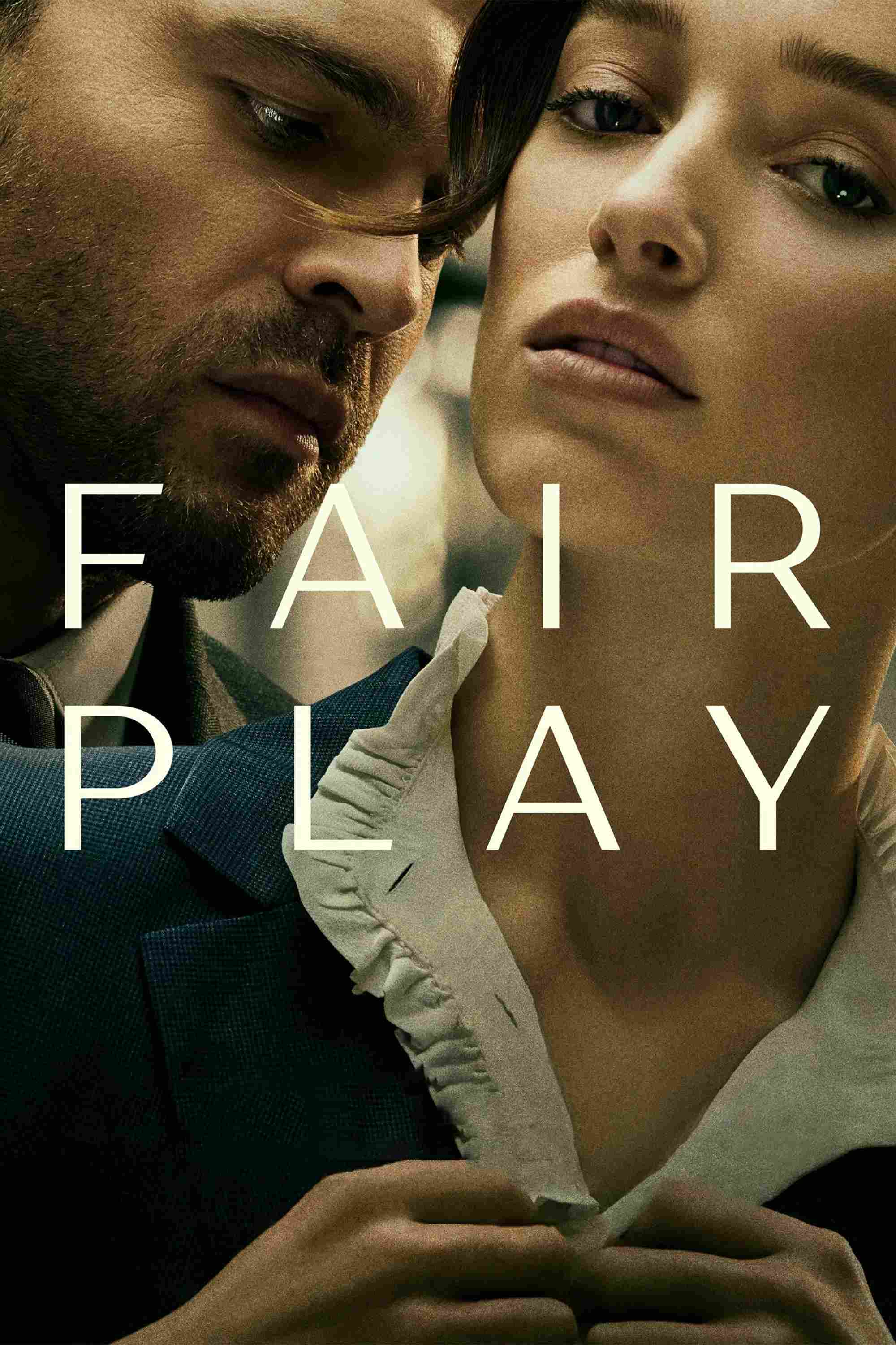 Poster chính thức của phim Phim Tâm Lý, Phim Giật Gân "Fair Play" (Fair Play - 2023), với sự tham gia của diễn viên Phoebe Dynevor và Alden Ehrenreich.