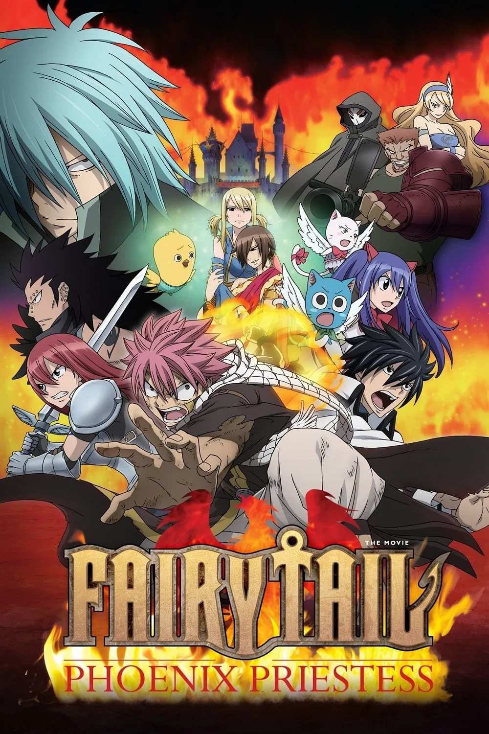 Poster chính thức của phim Phim Hoạt Hình, Phim Hành Động "Fairy Tail: Nữ Tế Của Phượng Hoàng" (Fairy Tail: Phoenix Priestess - 2012), với sự tham gia của diễn viên Tetsuya Kakihara và Aya Hirano.
