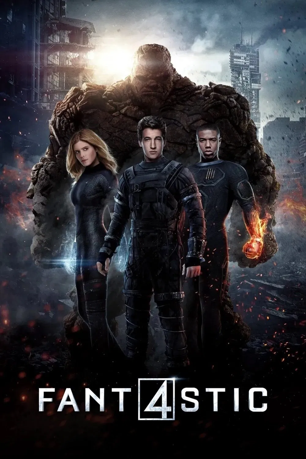 Poster chính thức của phim Phim Hành Động, Phim Phiêu Lưu "Fantastic Four" (Fantastic Four - 2015), với sự tham gia của diễn viên Miles Teller và Michael B. Jordan.
