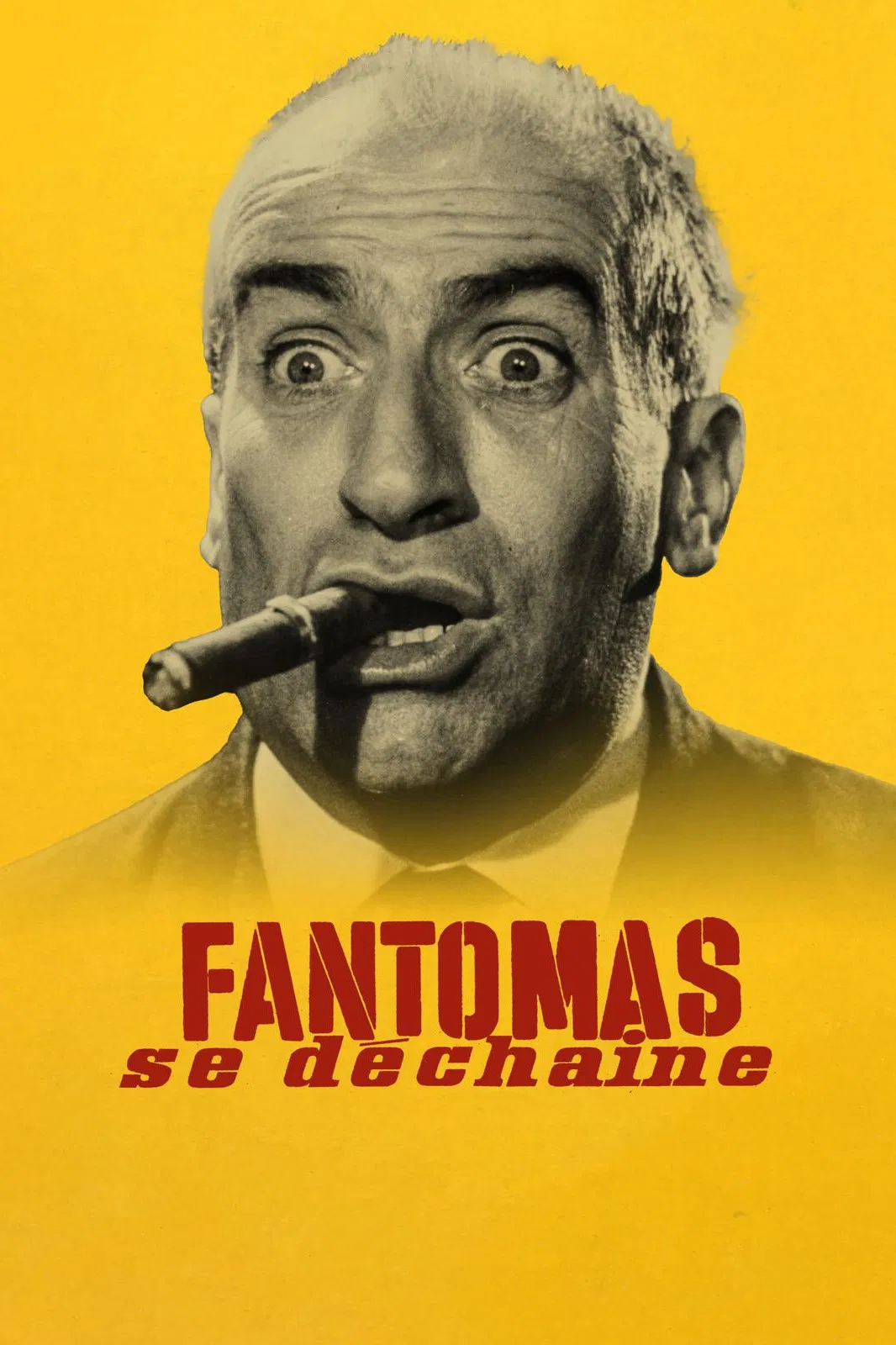 Poster chính thức của phim Phim Hài, Phim Hình Sự "Fantomas Unleashed" (Fantomas Unleashed - 1965), với sự tham gia của diễn viên Jean Marais và Louis de Funès.