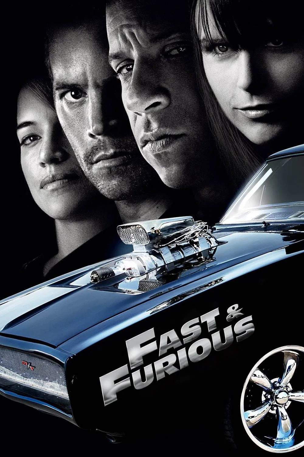 Poster chính thức của phim Phim Hành Động, Phim Hình Sự "Fast & Furious 4" (Fast & Furious - 2009), với sự tham gia của diễn viên Vin Diesel và Paul Walker.