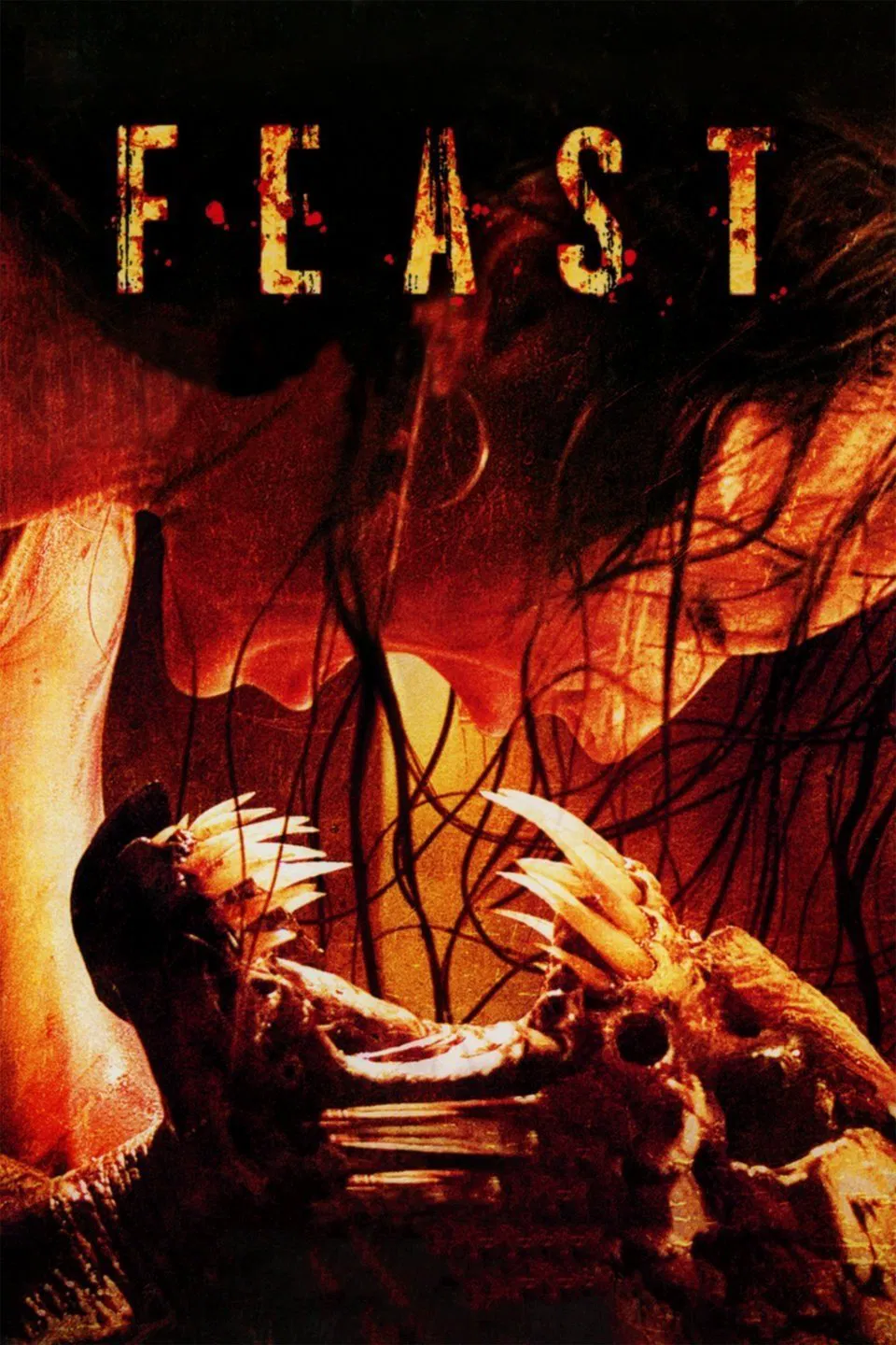 Poster chính thức của phim Phim Kinh Dị, Phim Hành Động "Feast" (Feast - 2005), với sự tham gia của diễn viên Navi Rawat và Balthazar Getty.